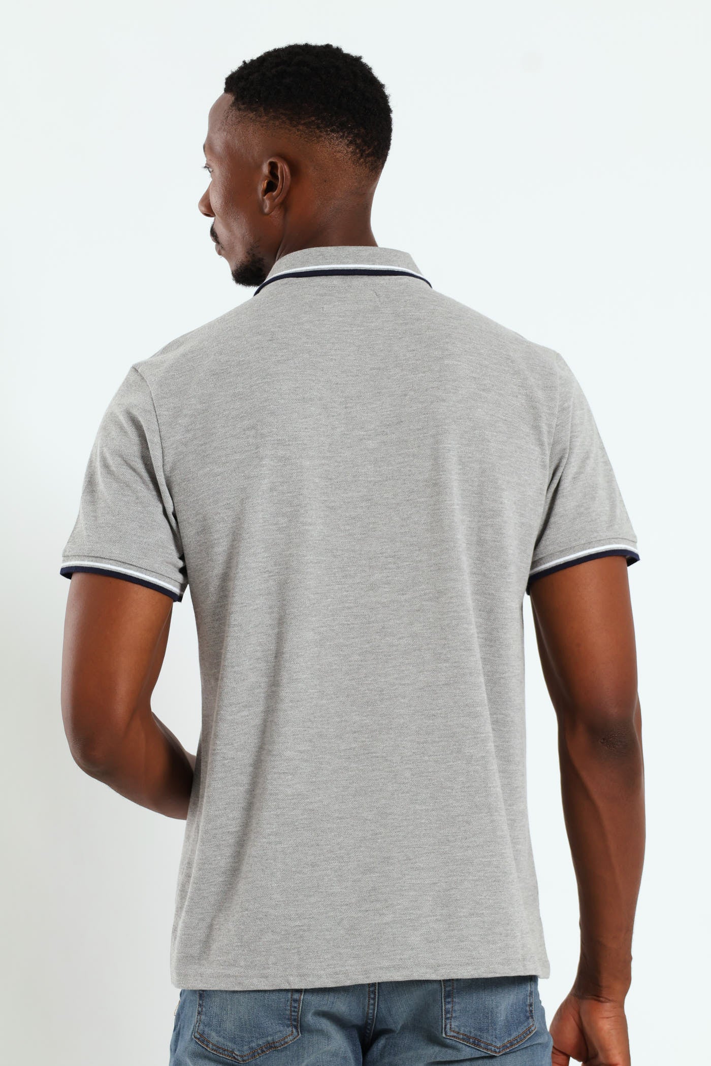 New Tipped Golfer - Grey Melange - Image 2