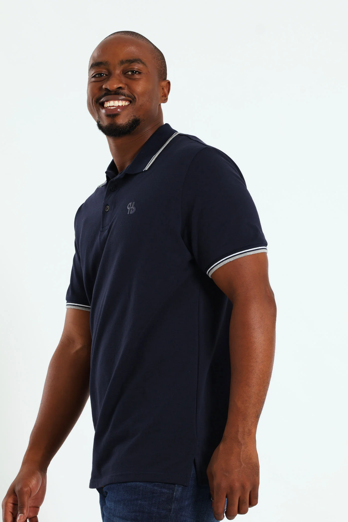 New Tipped Golfer - Navy - Image 4