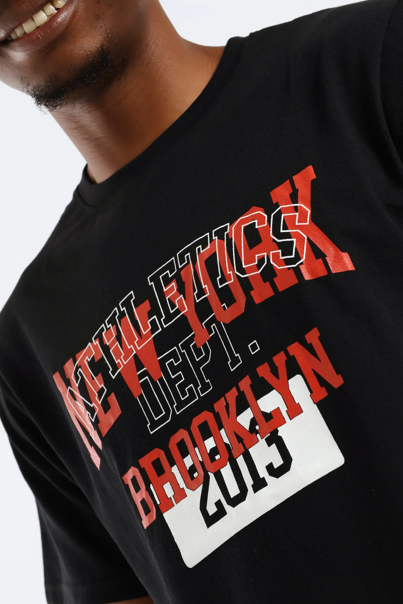 New York Basic Print Tee - Black - Image 2