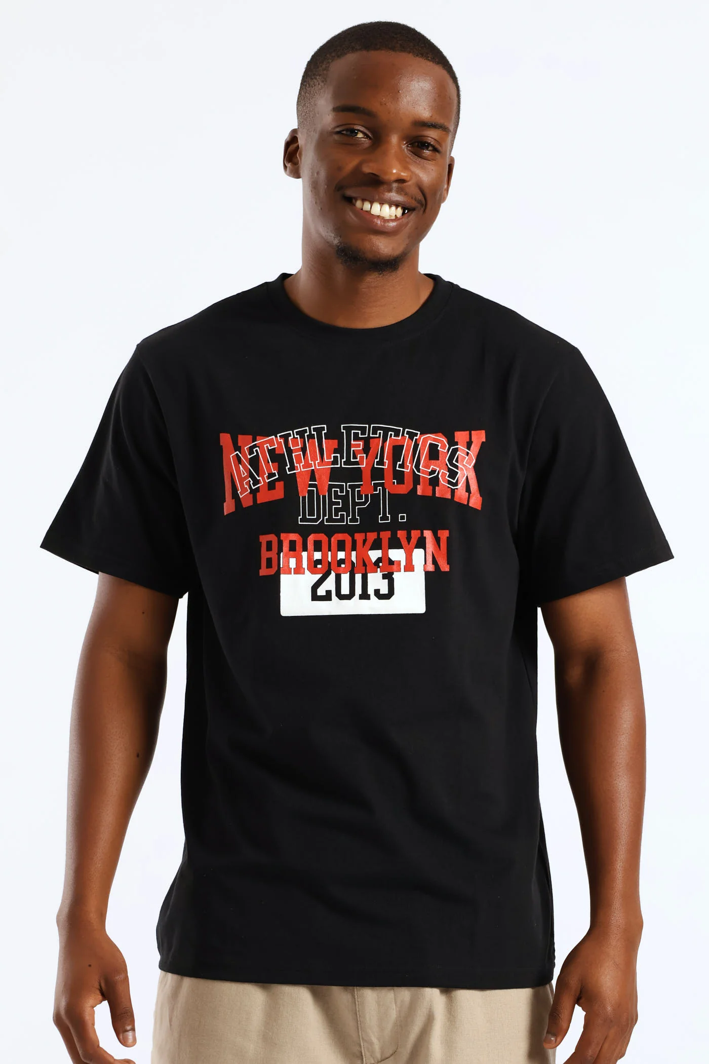 New York Basic Print Tee - Black - Image 3