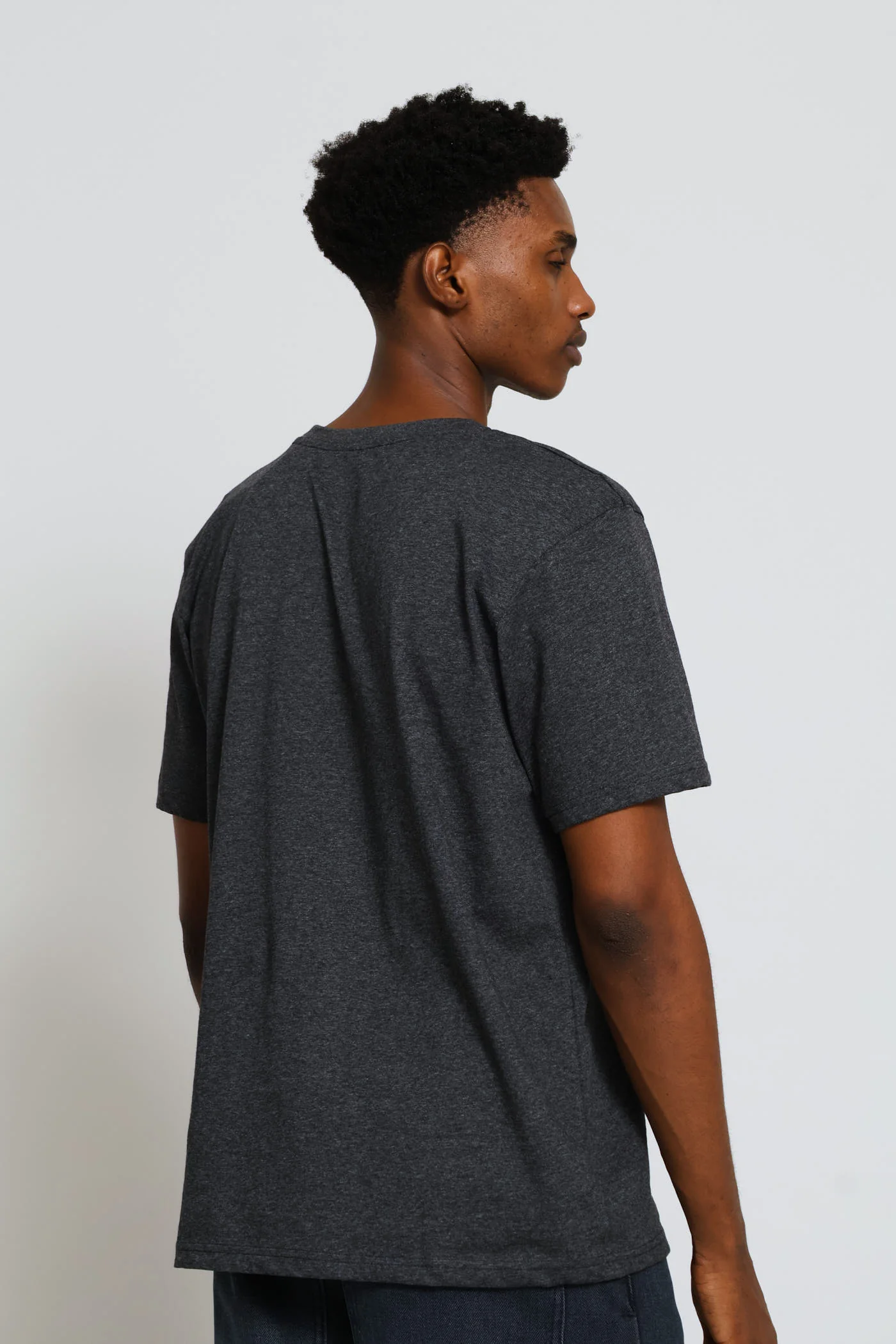 New York Basic Print Tee - Charcoal - Image 6