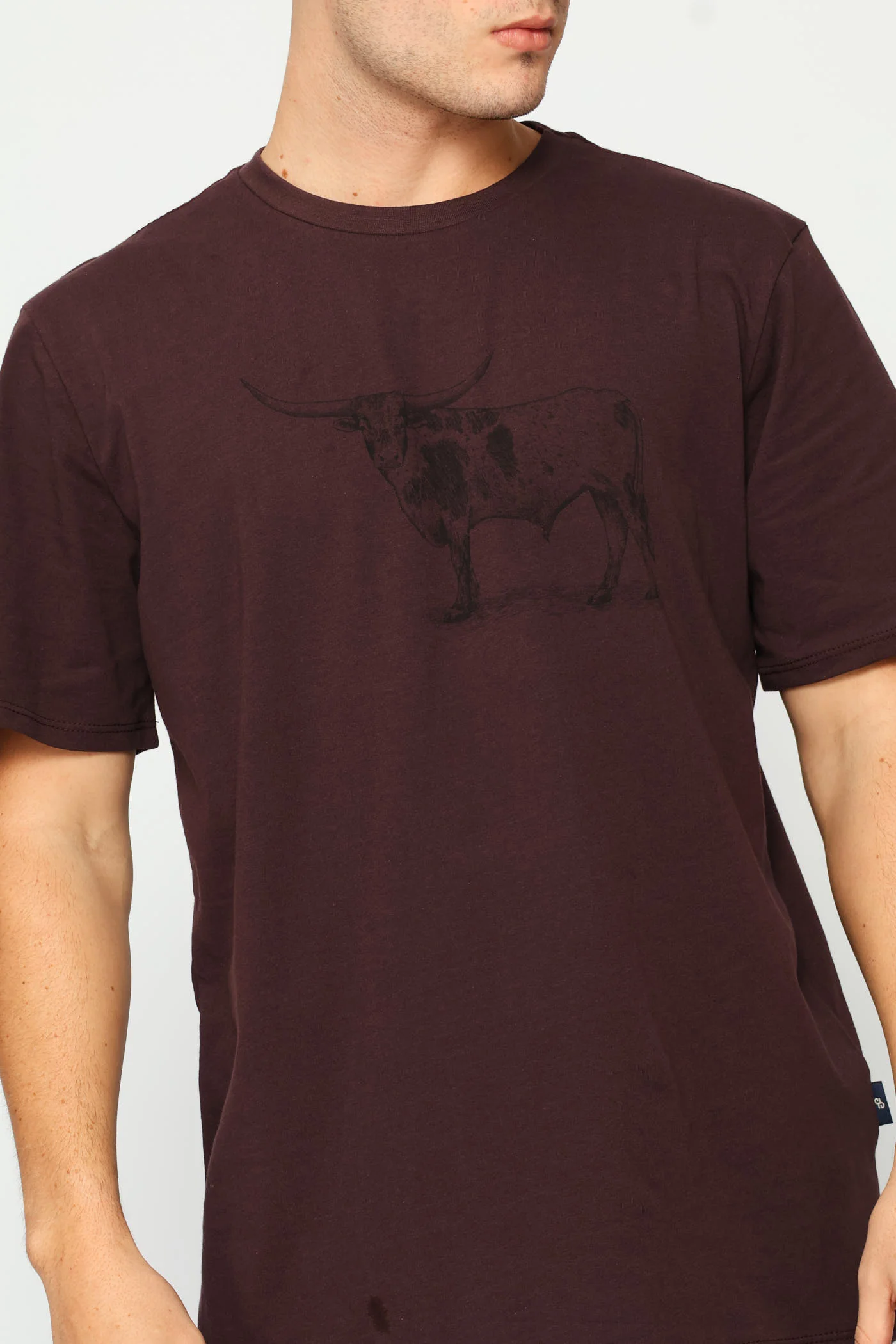 Nguni Steer Tee - Burgundy - Image 2