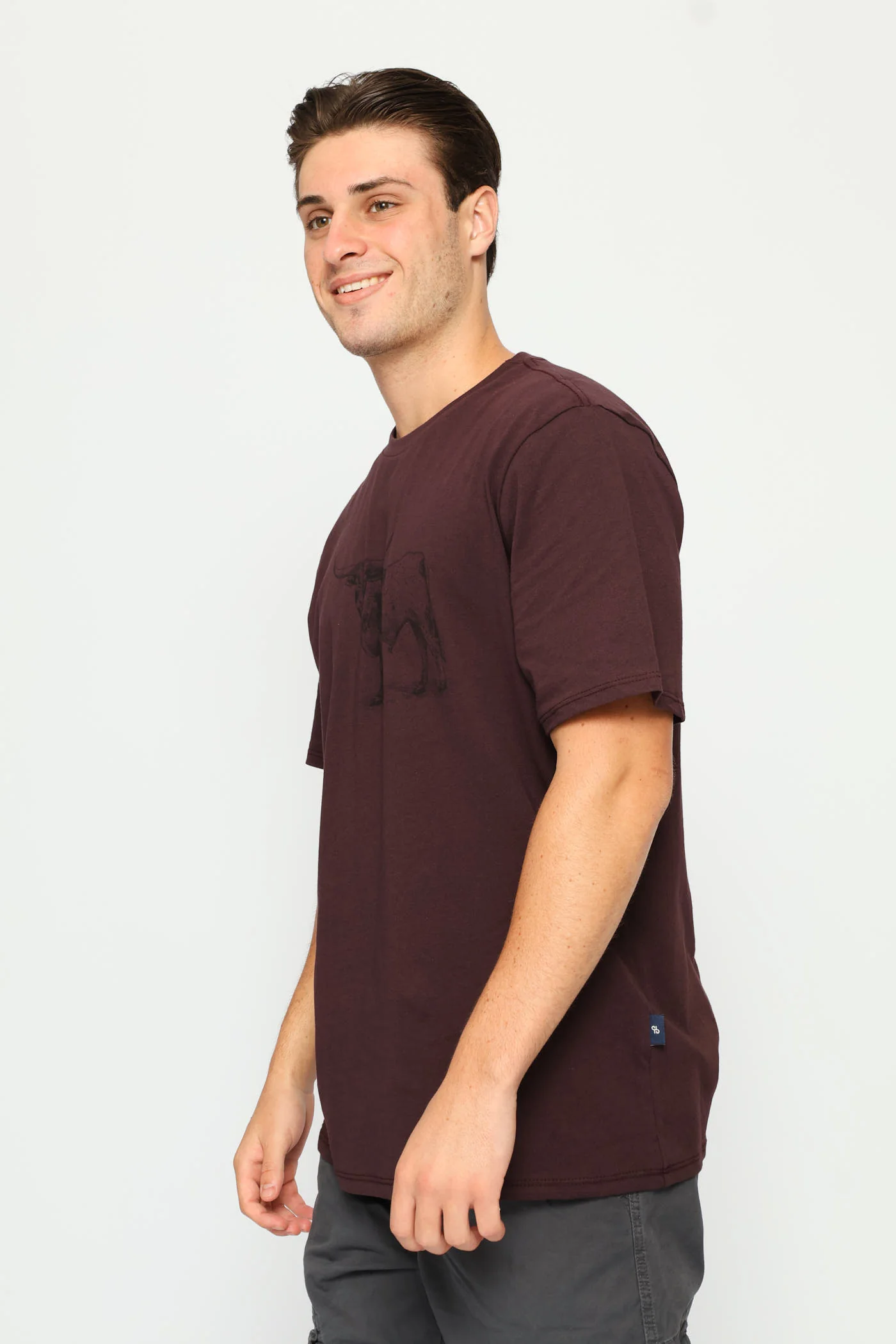 Nguni Steer Tee - Burgundy - Image 3