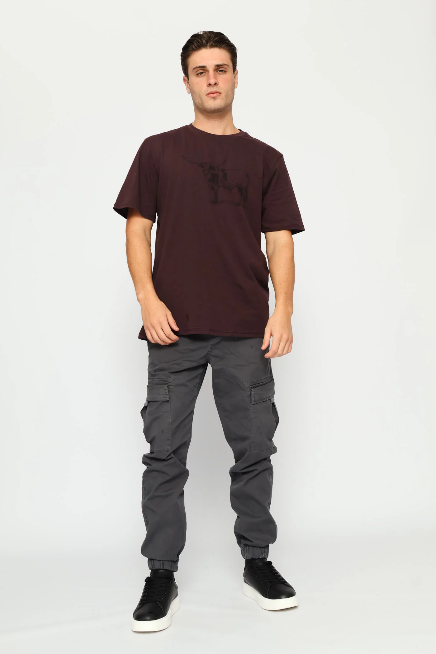 Nguni Steer Tee - Burgundy - Image 5