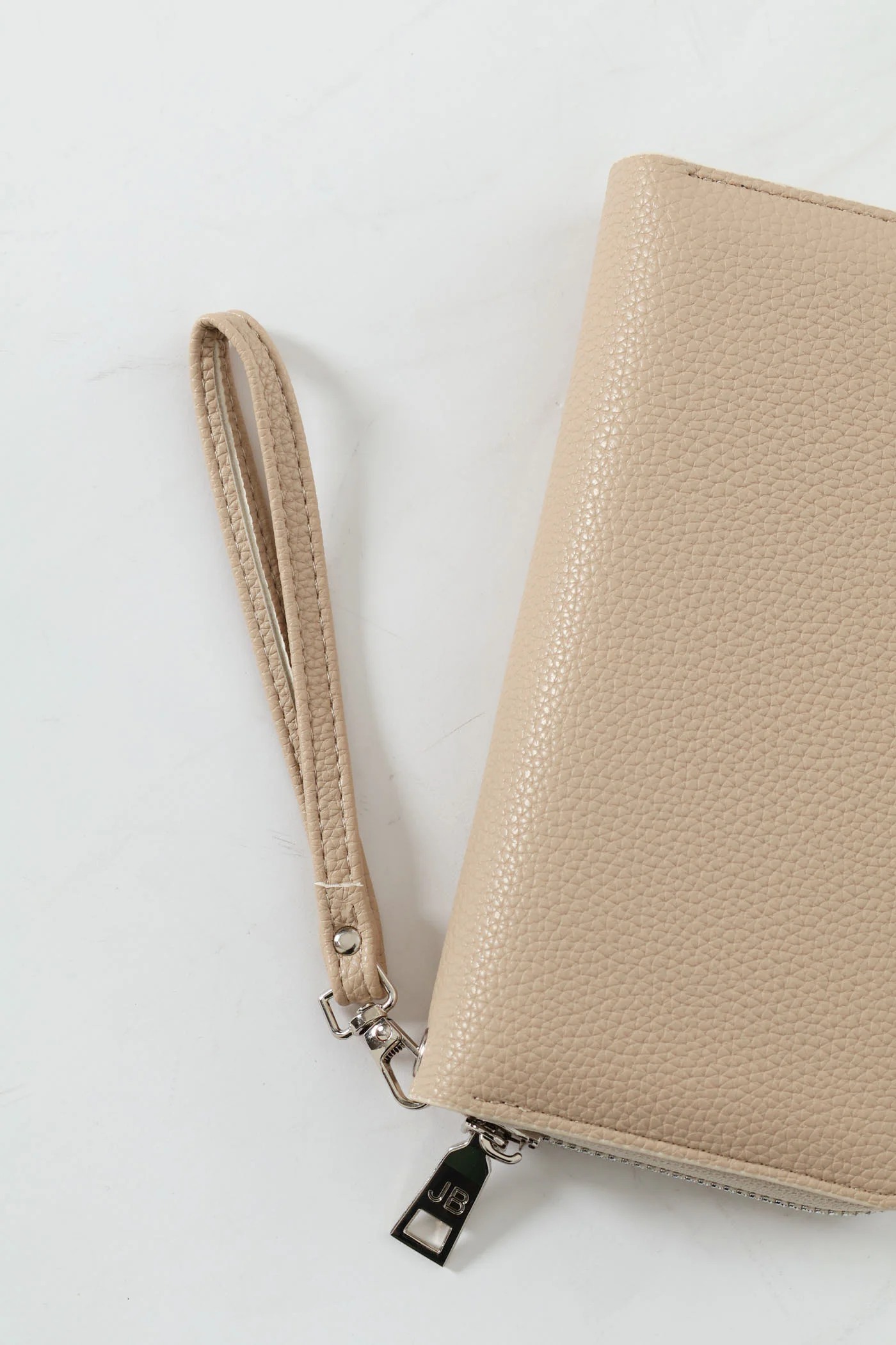 Nikki Pebble Zip Around Purse With Handstrap - Beige - Image 2