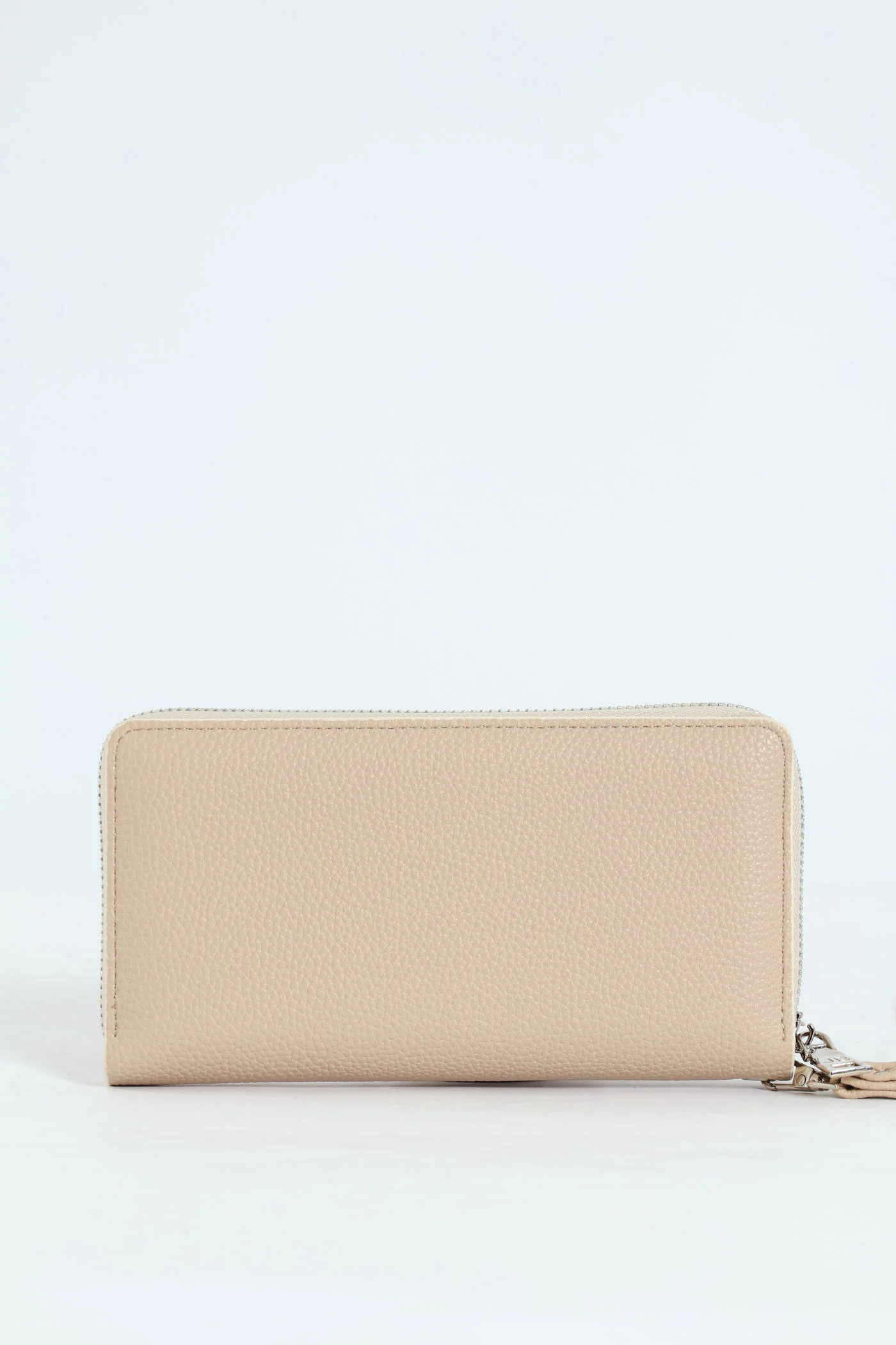 Nikki Pebble Zip Around Purse With Handstrap - Beige - Image 3