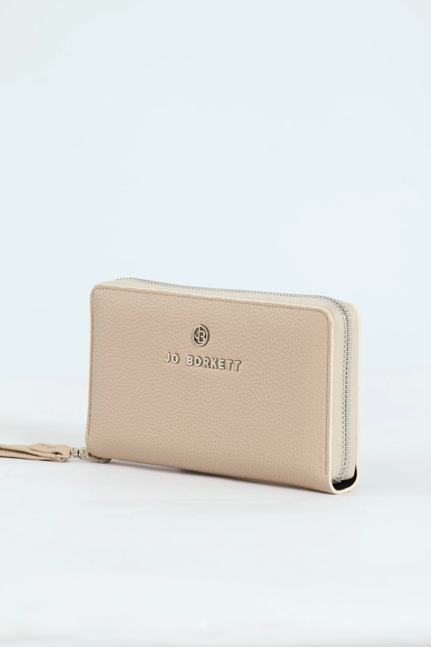 Nikki Pebble Zip Around Purse With Handstrap - Beige - Image 4