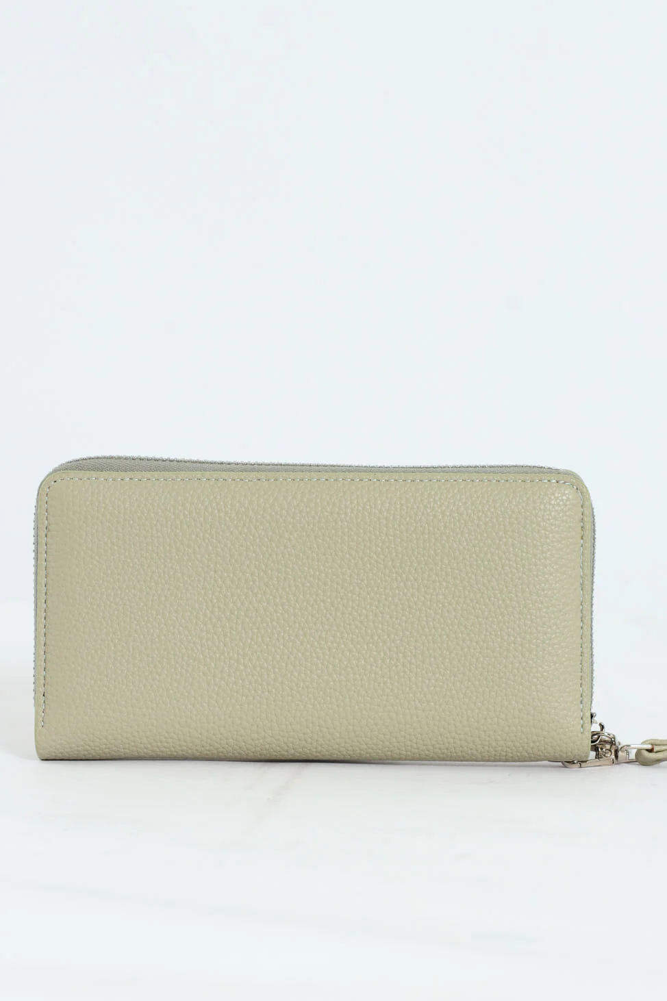 Nikki Pebble Zip Around With Hand Strap - Light Green - Image 4