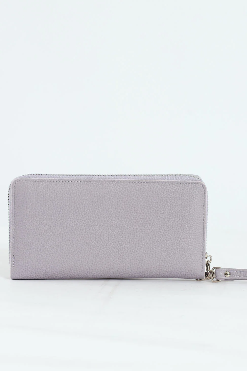 Nikki Pebble Zip Around Purse With Hand Strap - Lilac - Image 4