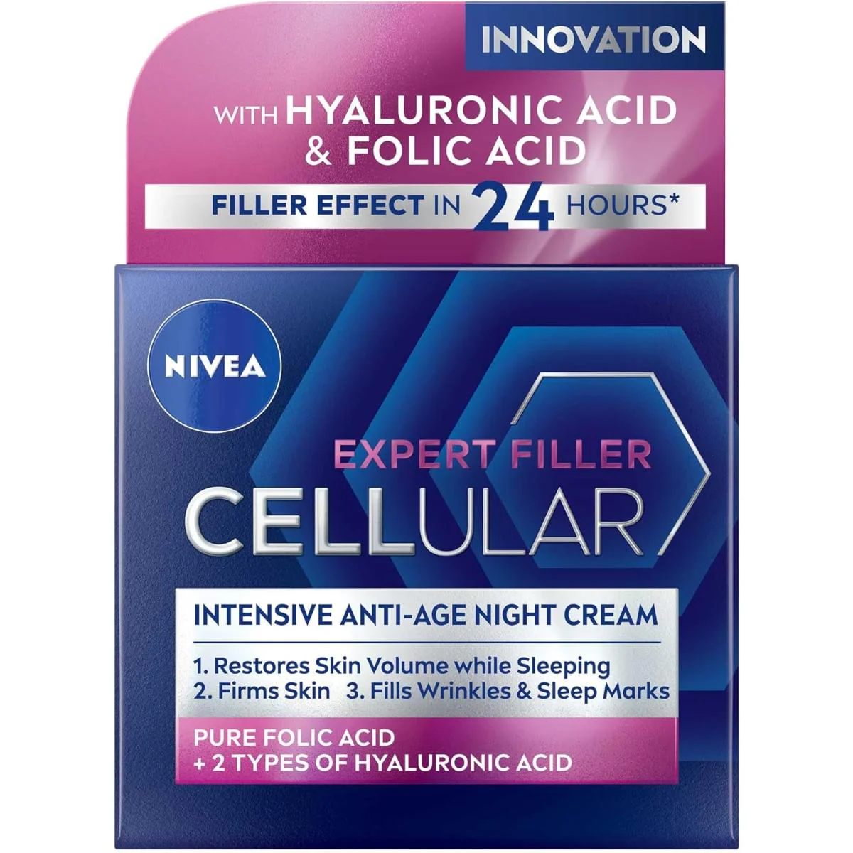 Nivea Cellular Expert Filler Night Cream, Anti-Age Face Cream - Image 2