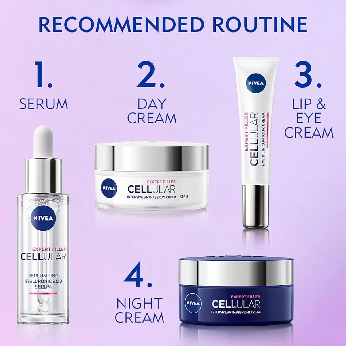 Nivea Cellular Expert Filler Night Cream, Anti-Age Face Cream - Image 8