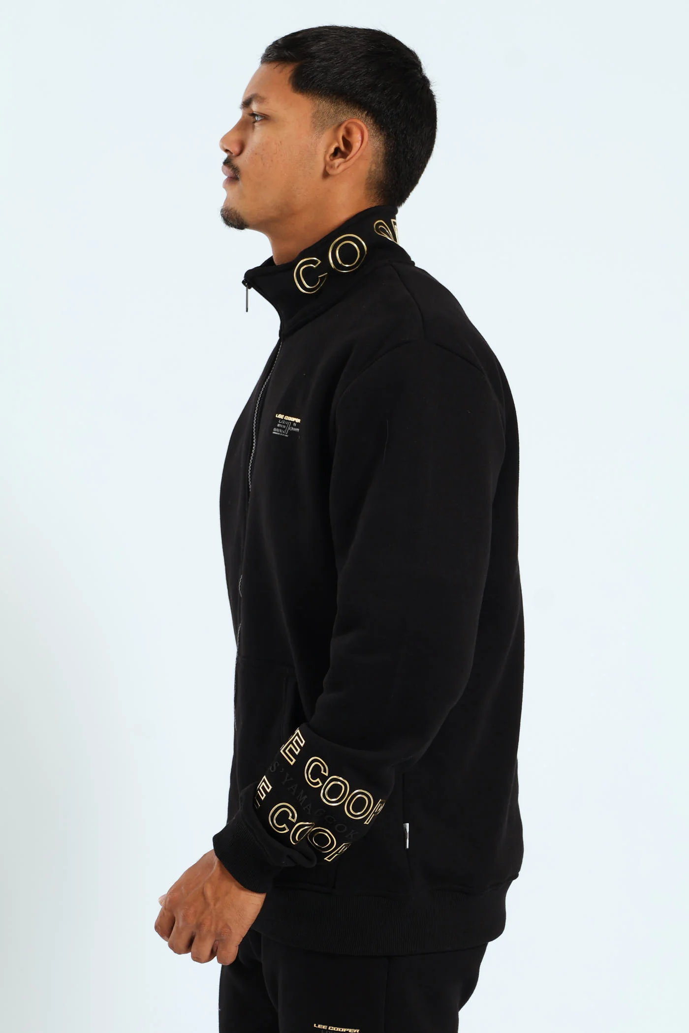 Nkosi Zip Through Fleece Jacket - Black - Image 4