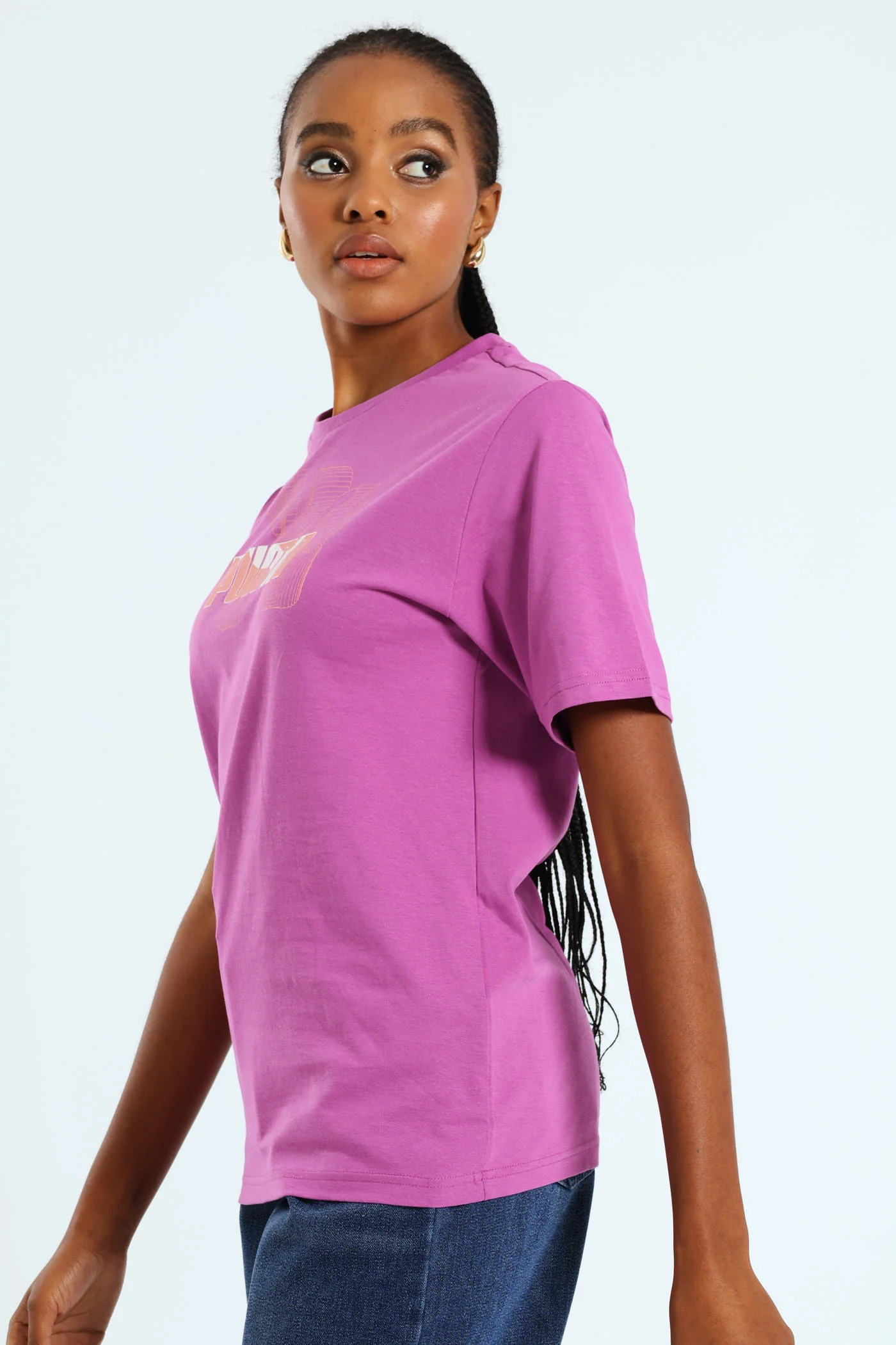 No. 1 Logo Stacked Graphics Tee - Berry - Image 2