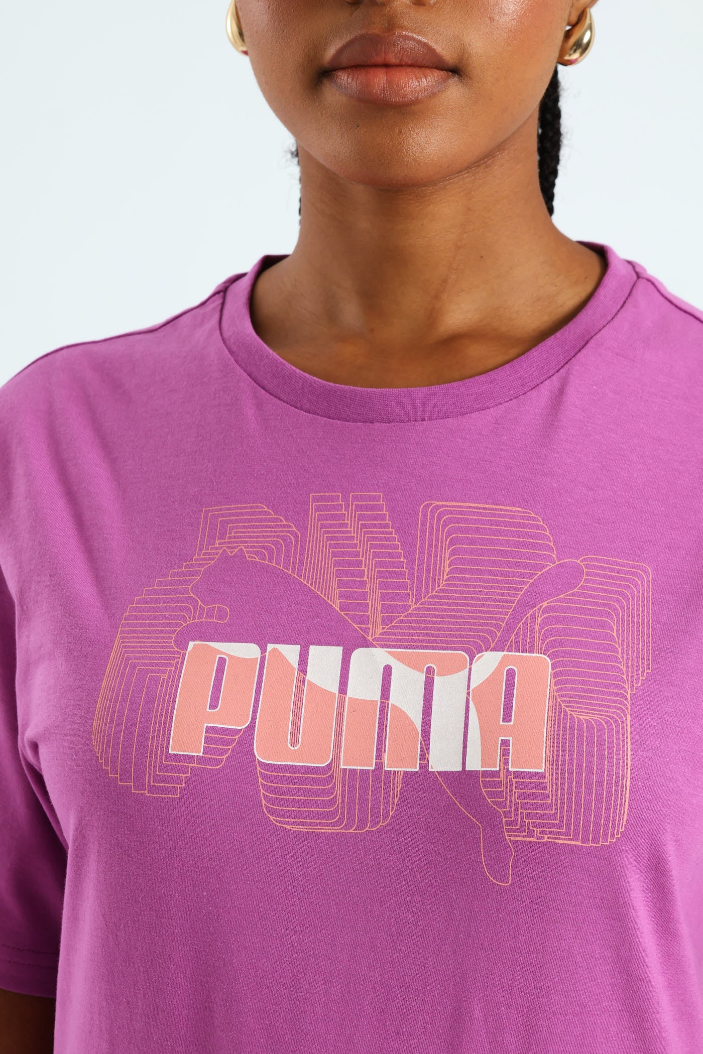 No. 1 Logo Stacked Graphics Tee - Berry - Image 4
