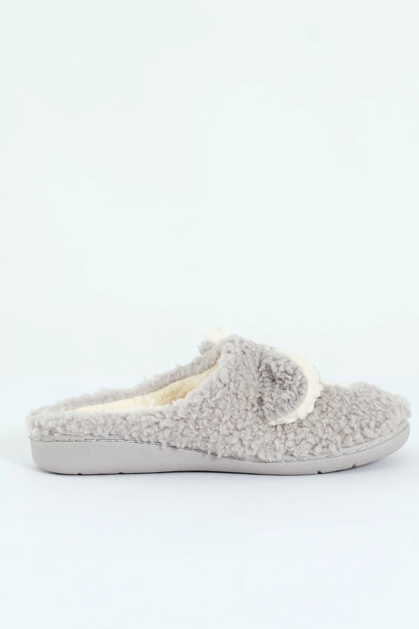 Novelty Bear Slipper - Light Grey - Image 3