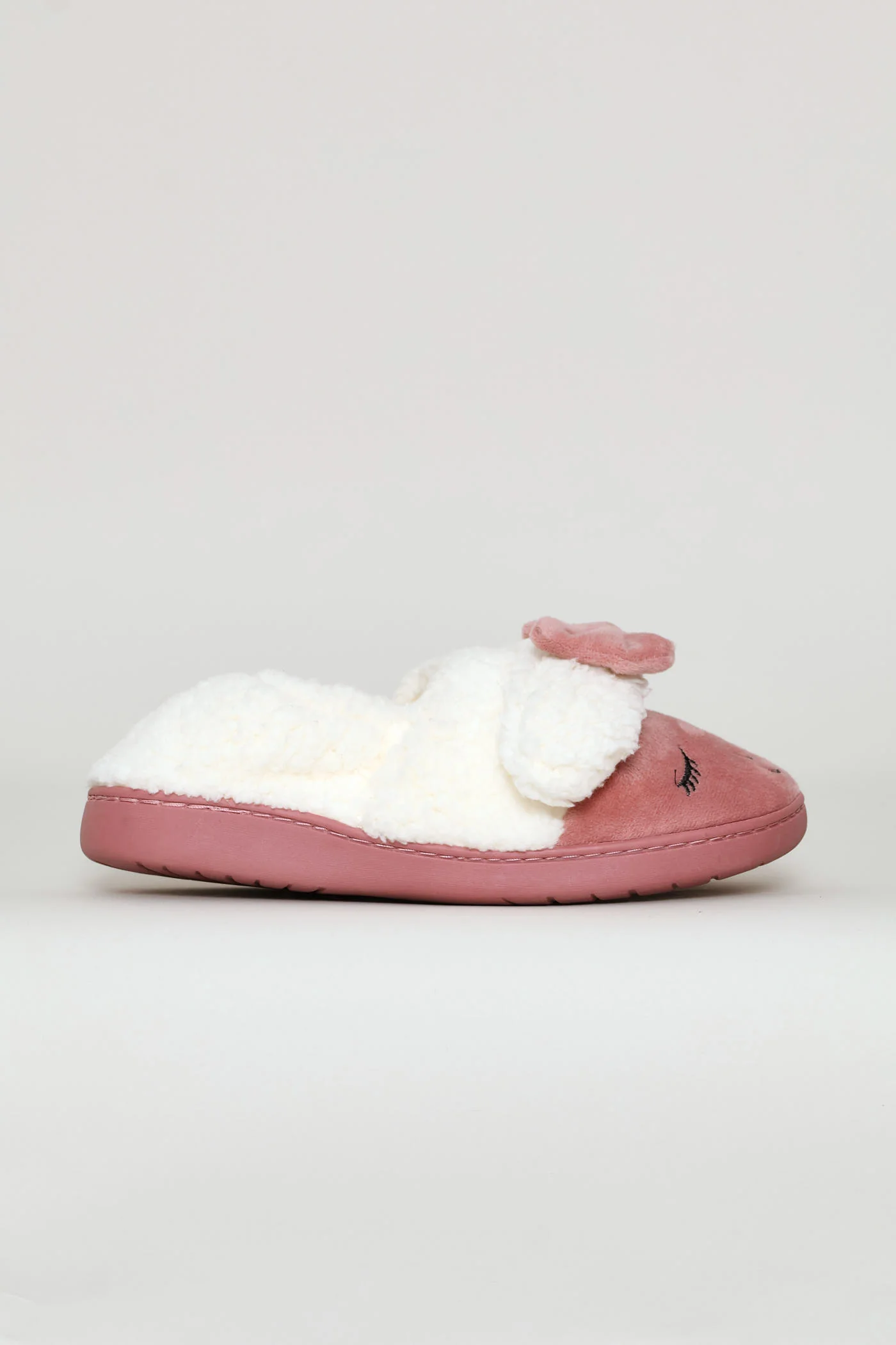 Novelty Sheep Full Closed Slipper - Beige/Pink - Image 3