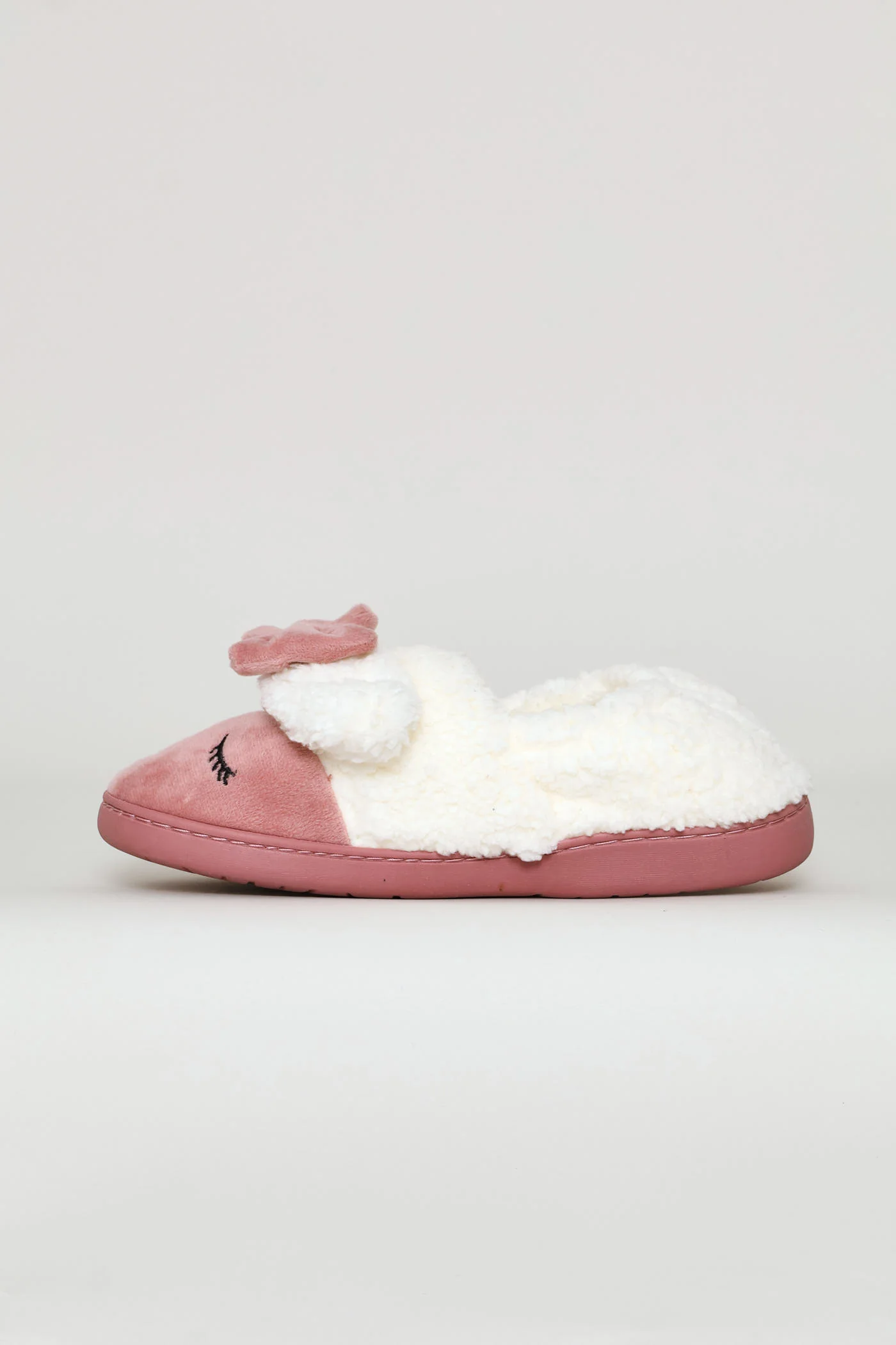 Novelty Sheep Full Closed Slipper - Beige/Pink - Image 4