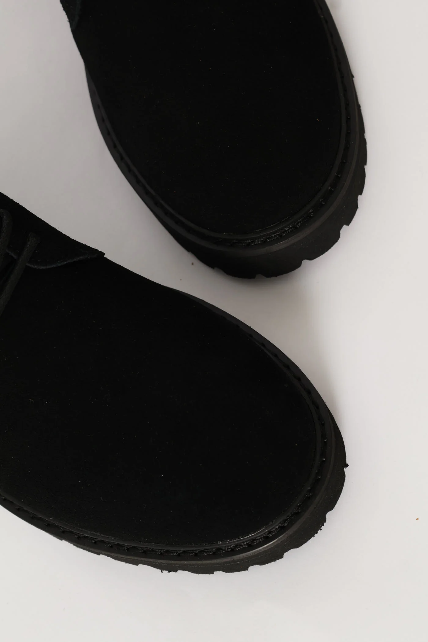 Nubuck Lace Up Worker Boot - Black - Image 6