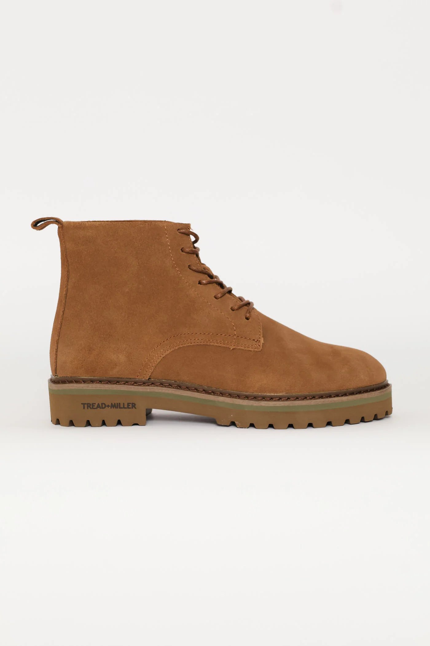Nubuck Lace Up Worker Boot - Tan - Image 3
