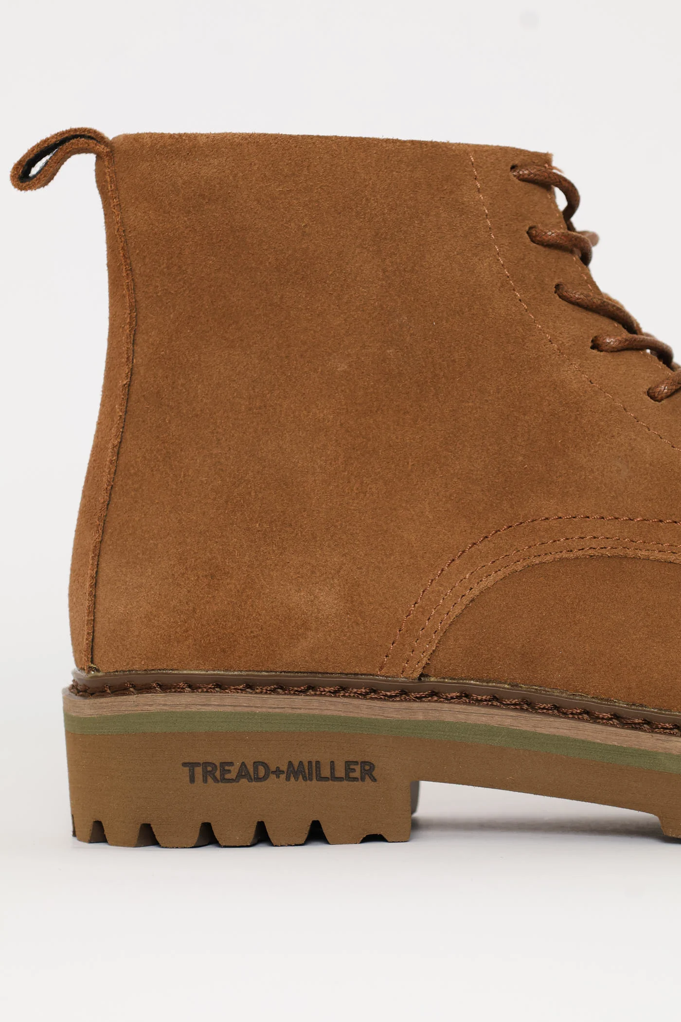 Nubuck Lace Up Worker Boot - Tan - Image 5