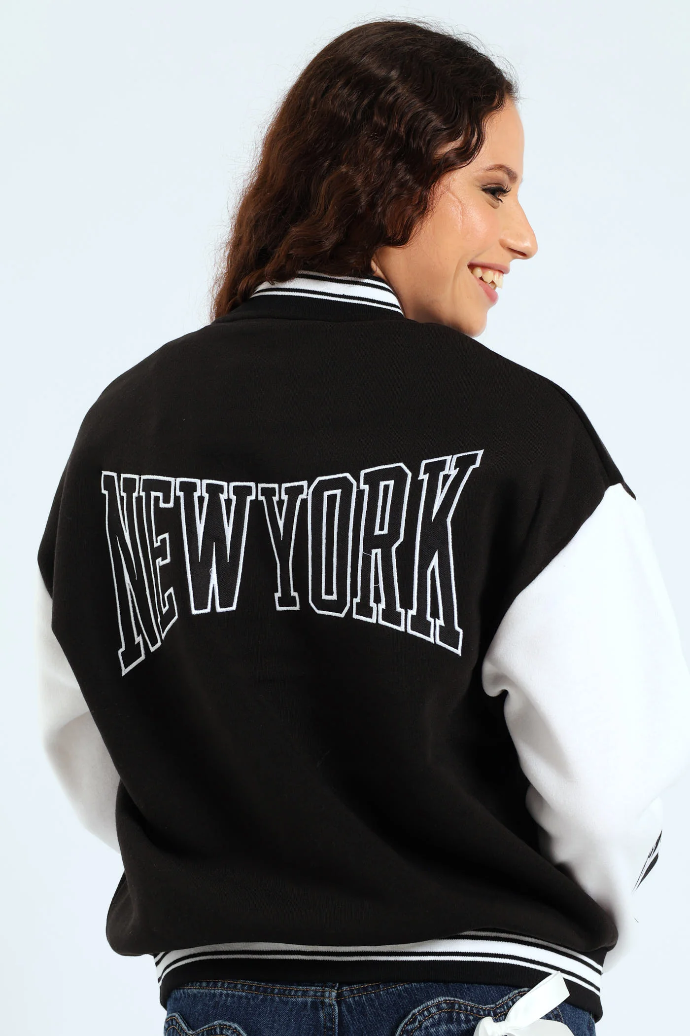 Ny Baseball Jacket - Black - Image 2