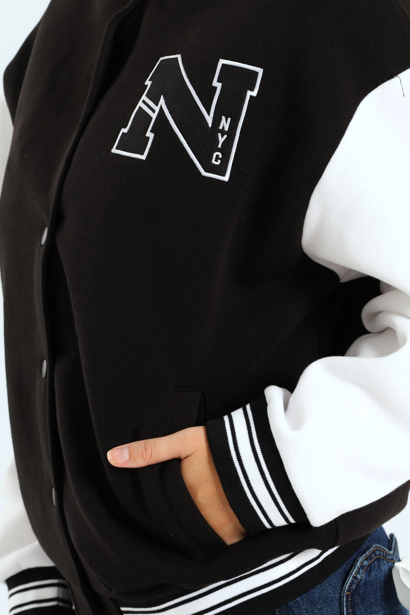Ny Baseball Jacket - Black - Image 3