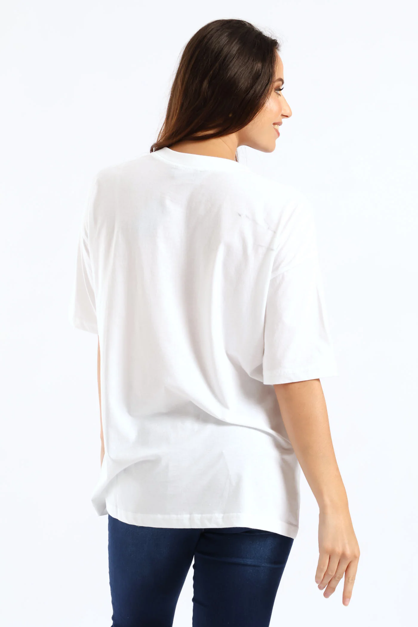 NY Teddy Oversized Tee - White - Image 4
