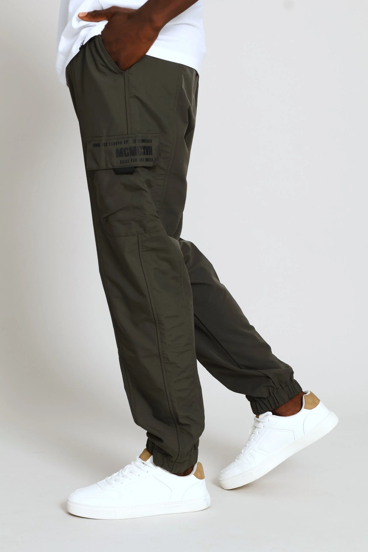 Nylon Hyb Jogger - Olive - Image 2