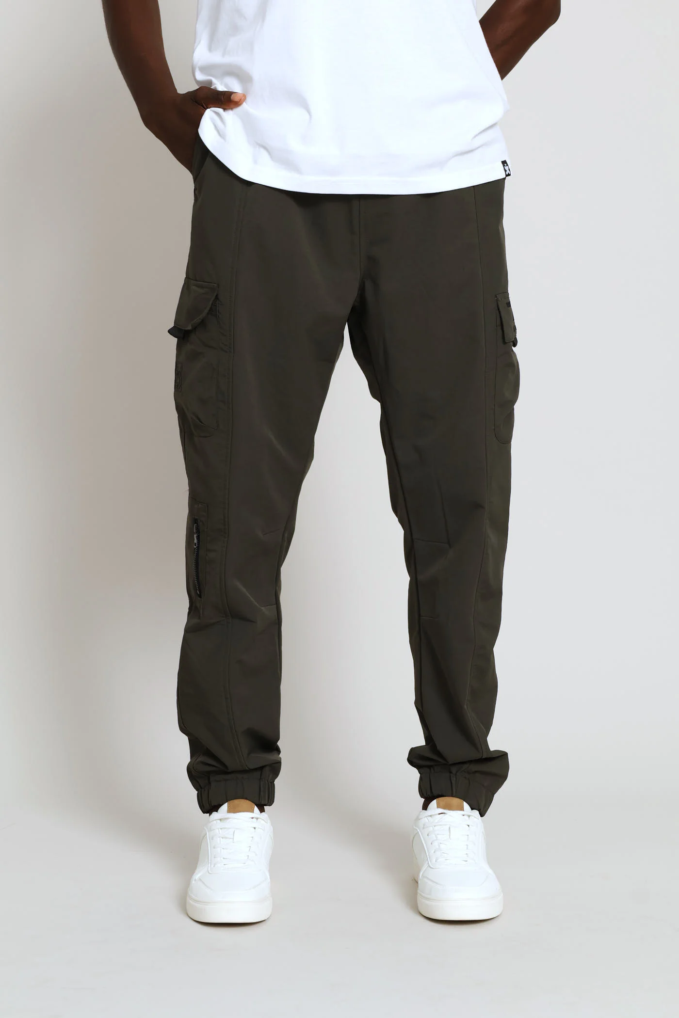 Nylon Hyb Jogger - Olive - Image 3