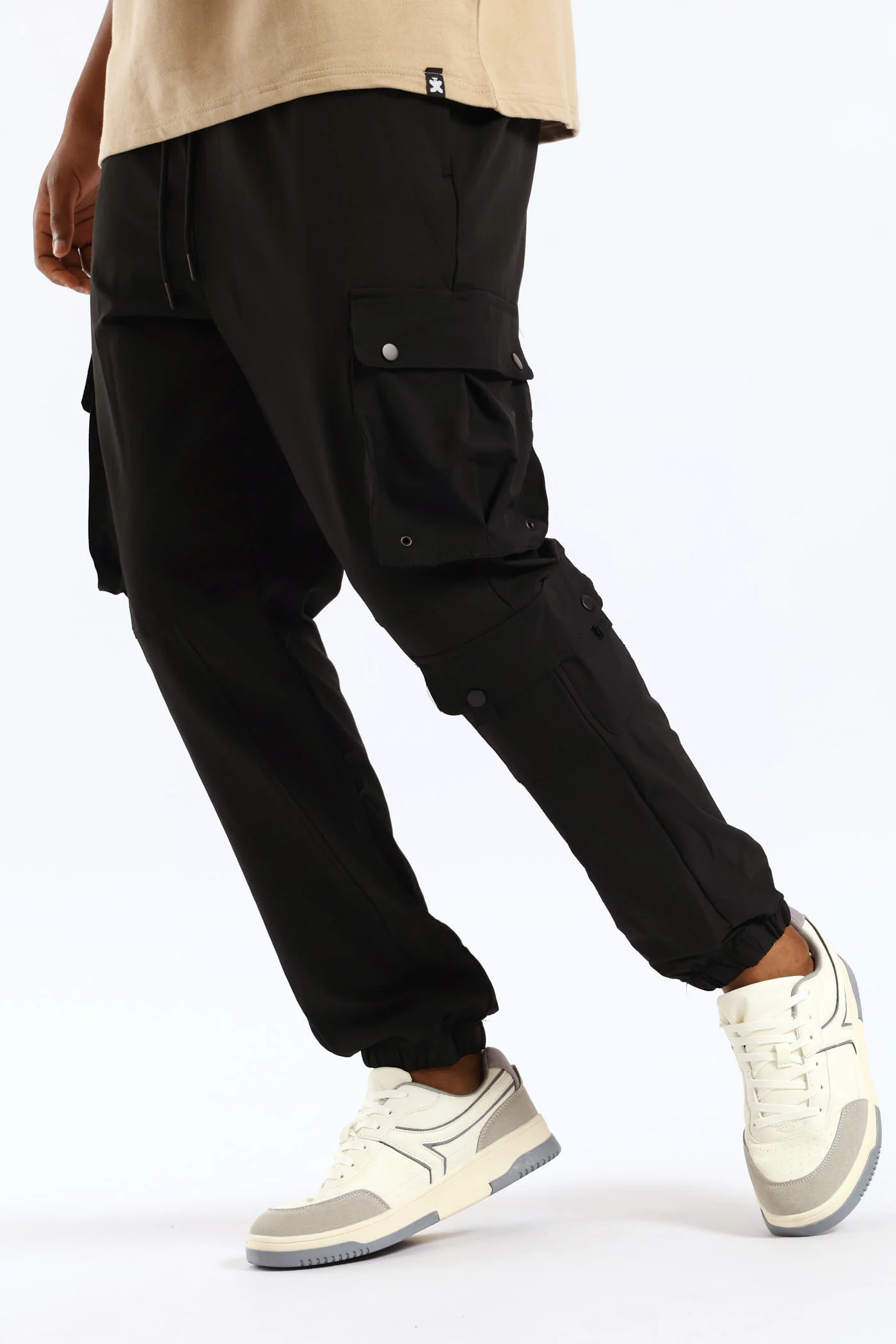 Nylon Multi Pocket Jogger - Black - Image 4