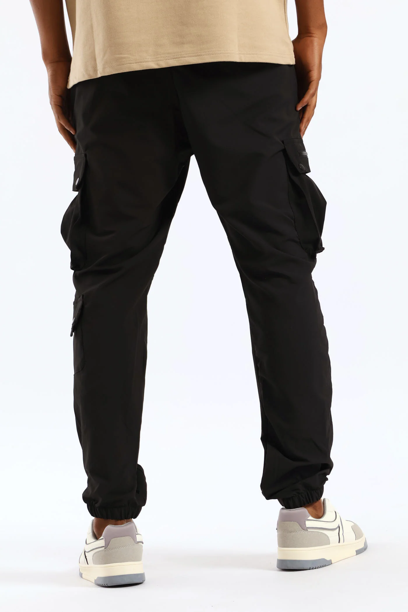 Nylon Multi Pocket Jogger - Black - Image 5