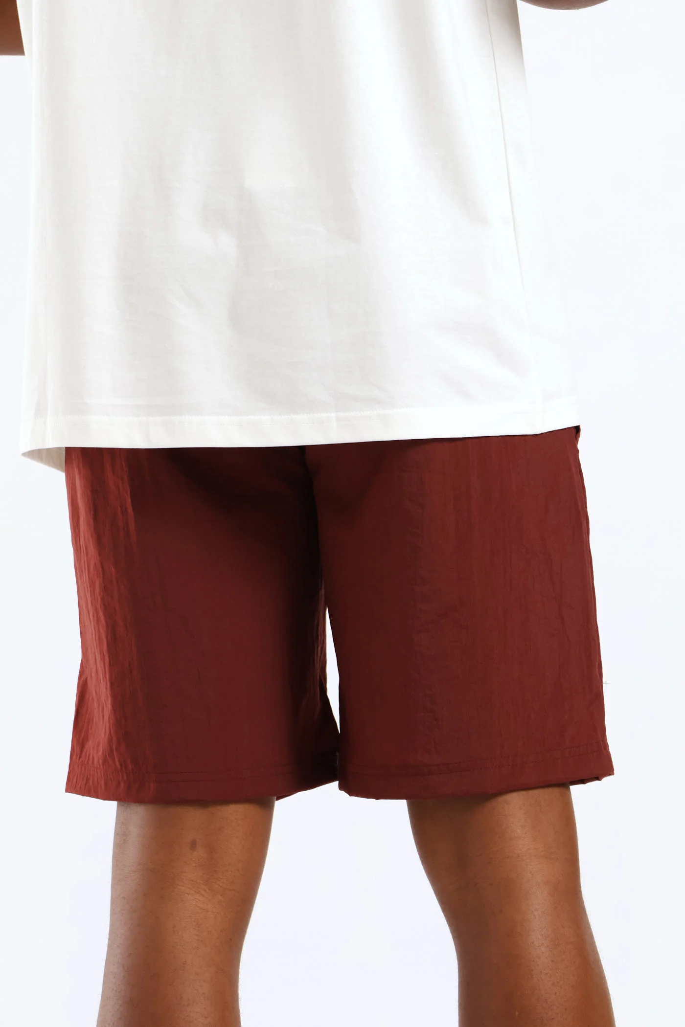 Nylon Shorts - Burgundy - Image 3