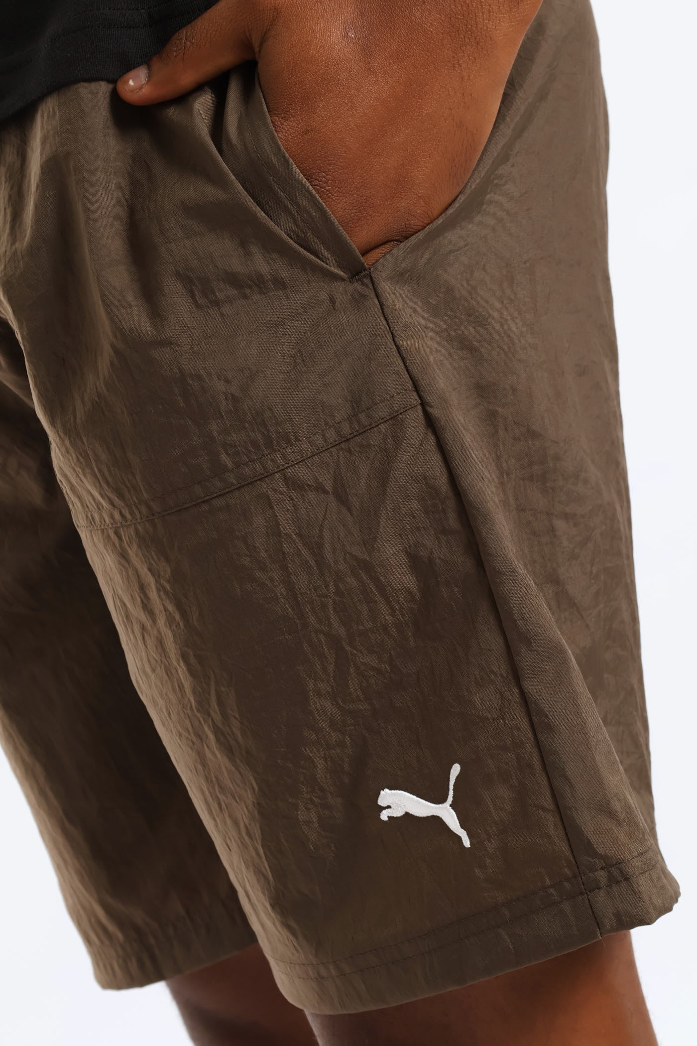 Nylon Shorts - Taupe - Image 5