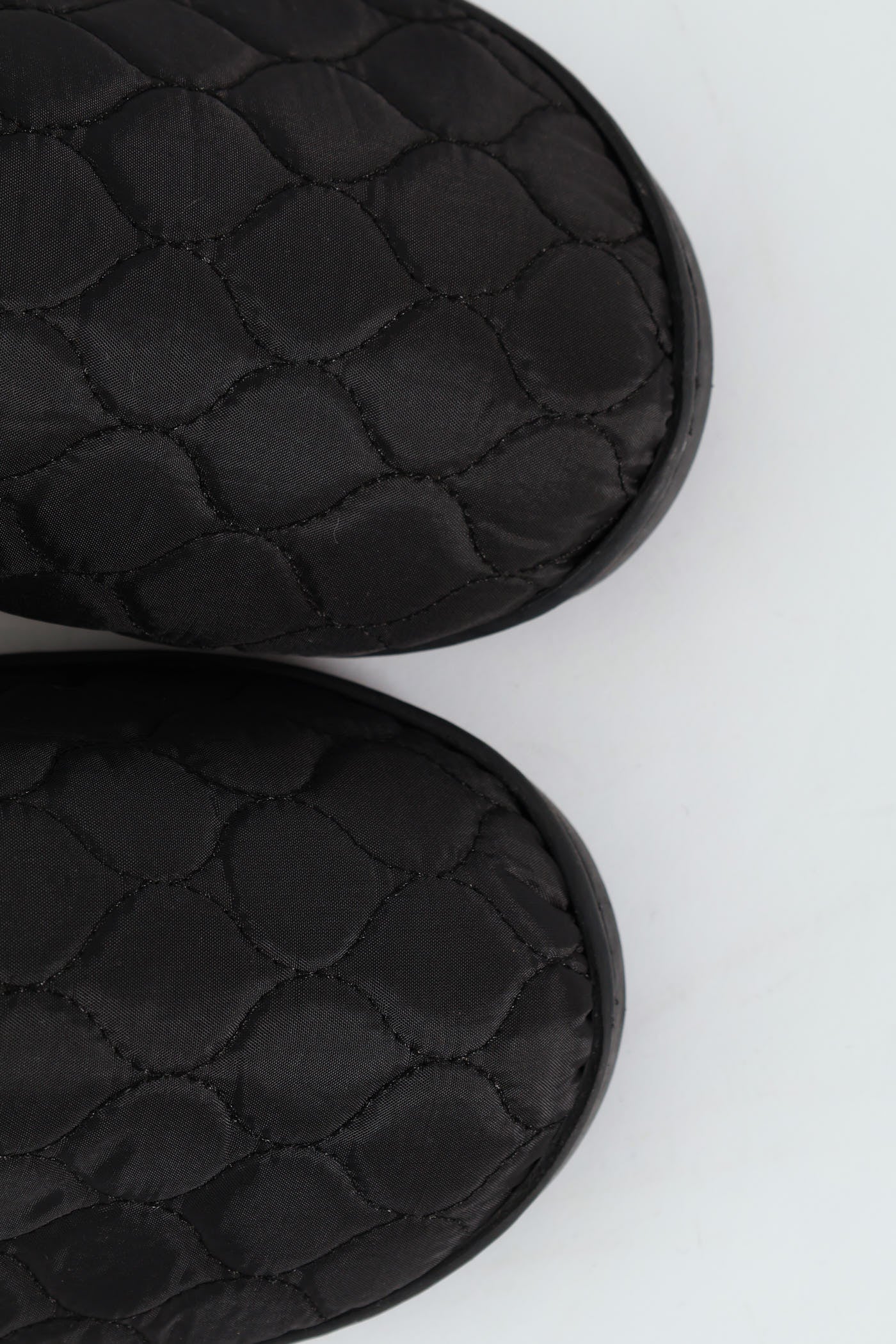 Nylon Upper With Quilted Detail Slipper - Black - Image 2