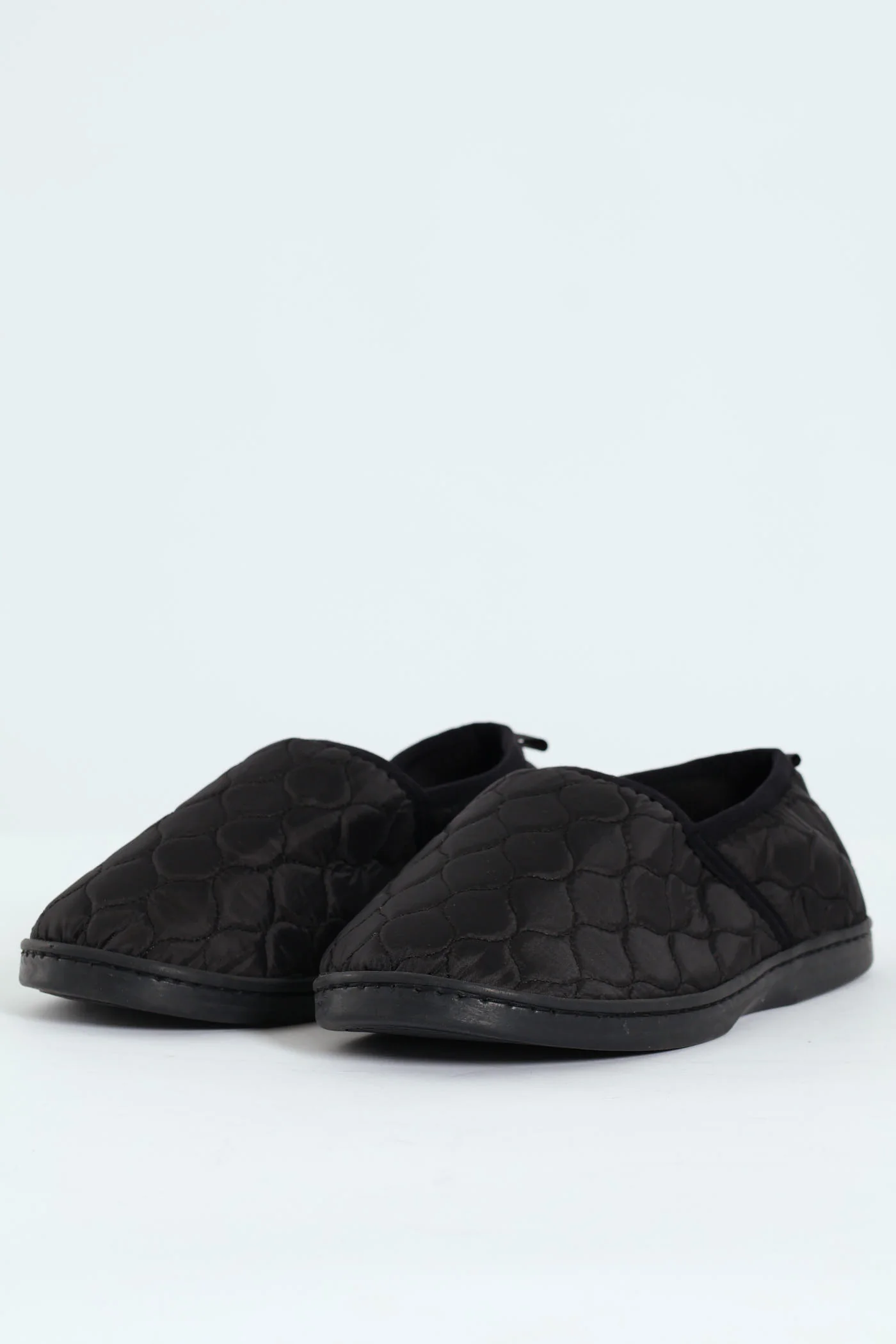 Nylon Upper With Quilted Detail Slipper - Black - Image 4