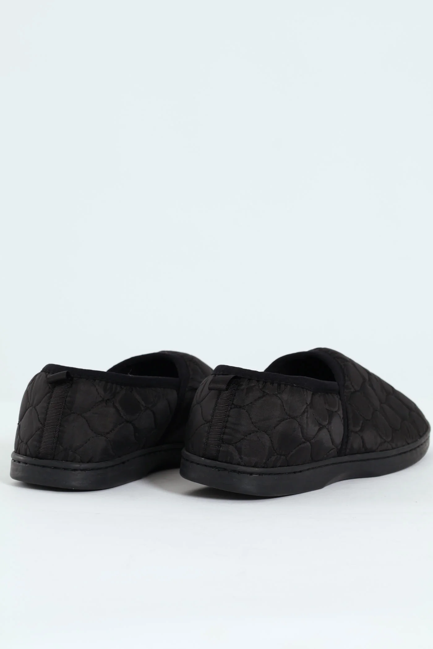 Nylon Upper With Quilted Detail Slipper - Black - Image 5