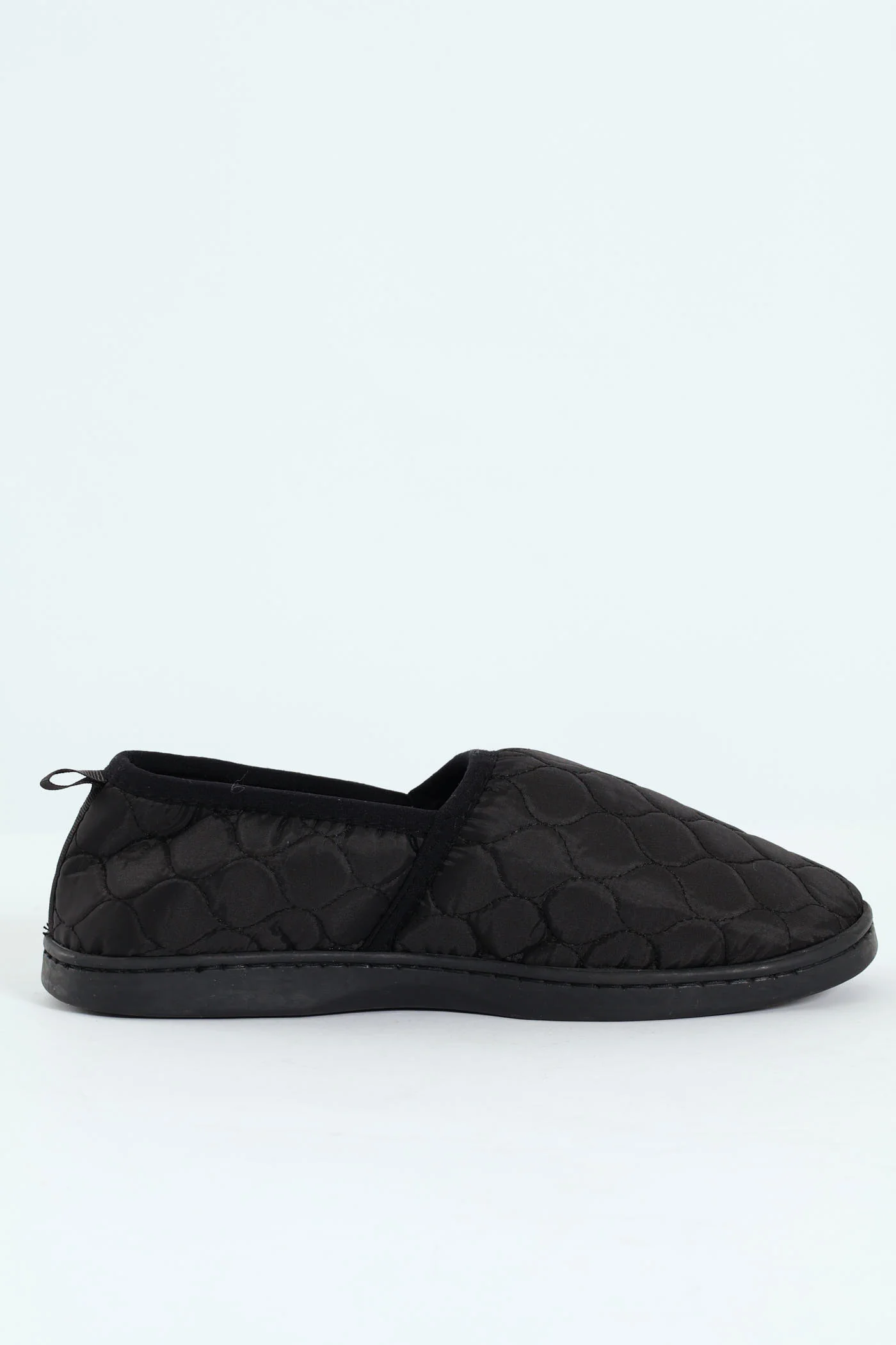 Nylon Upper With Quilted Detail Slipper - Black - Image 6