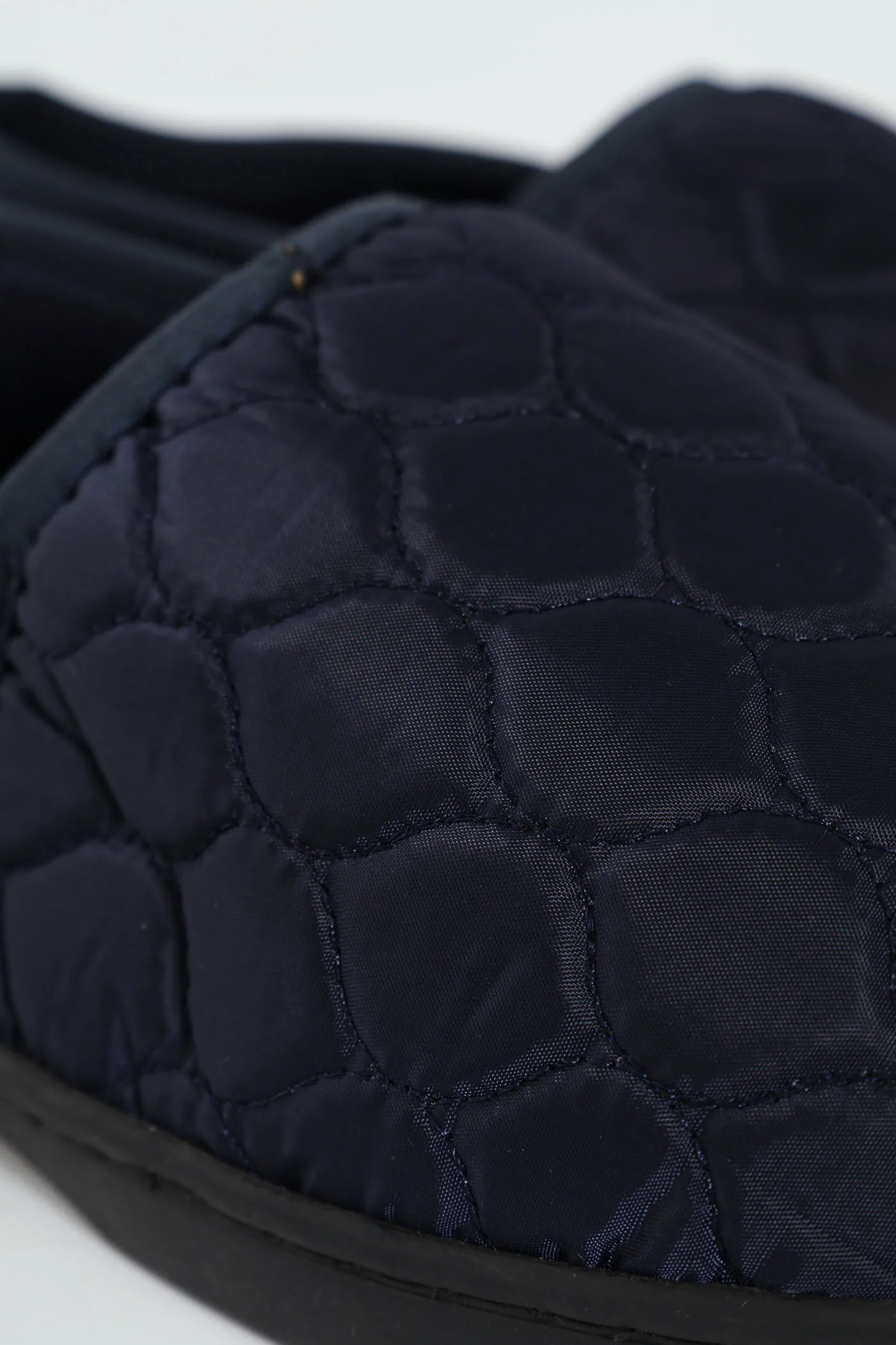 Nylon Upper With Quilted Detail Slipper - Navy - Image 2