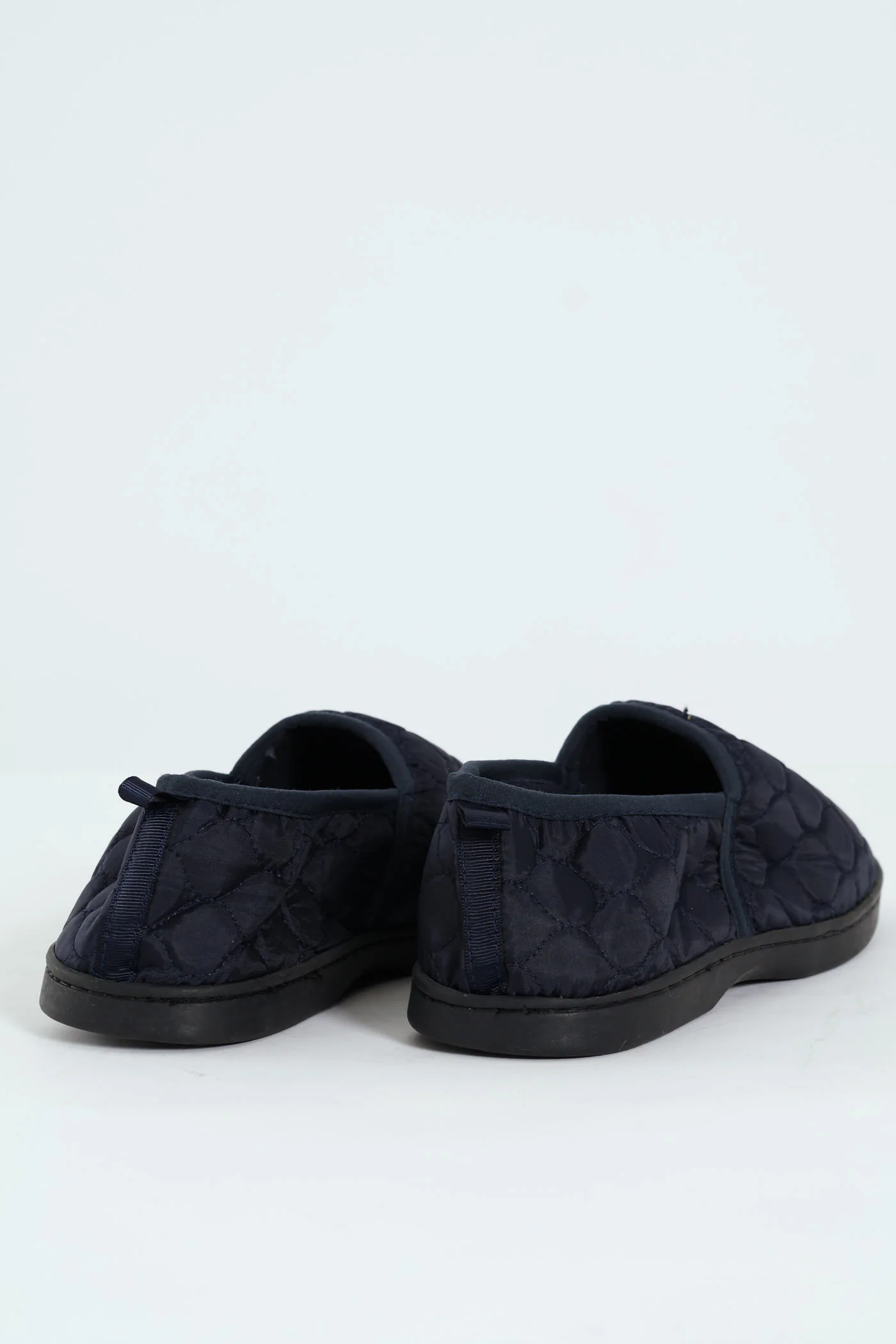 Nylon Upper With Quilted Detail Slipper - Navy - Image 3