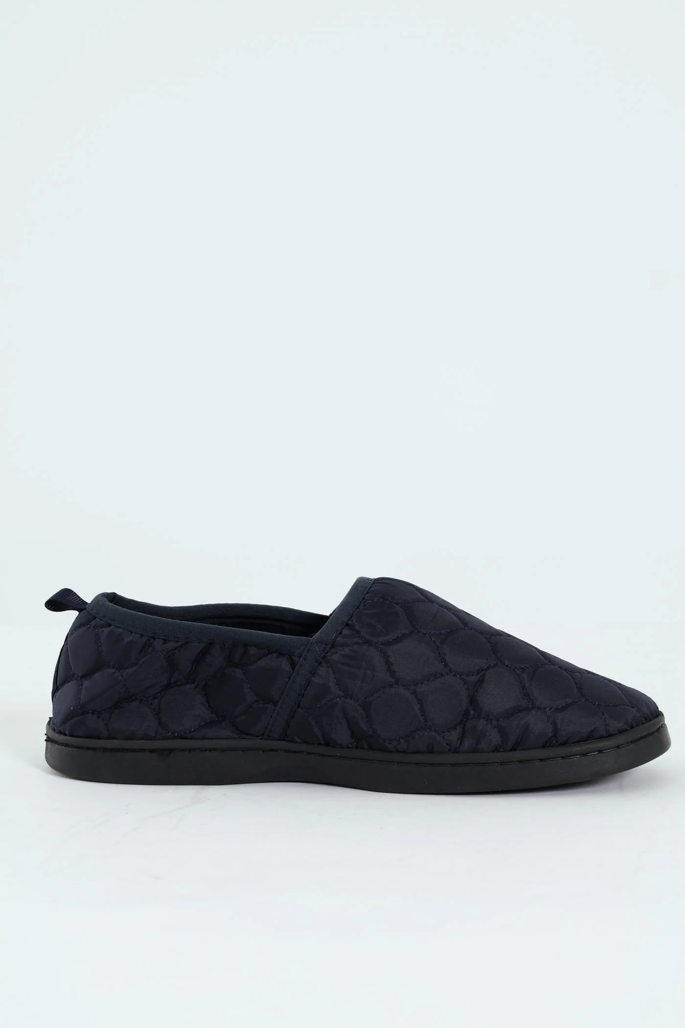 Nylon Upper With Quilted Detail Slipper - Navy - Image 4