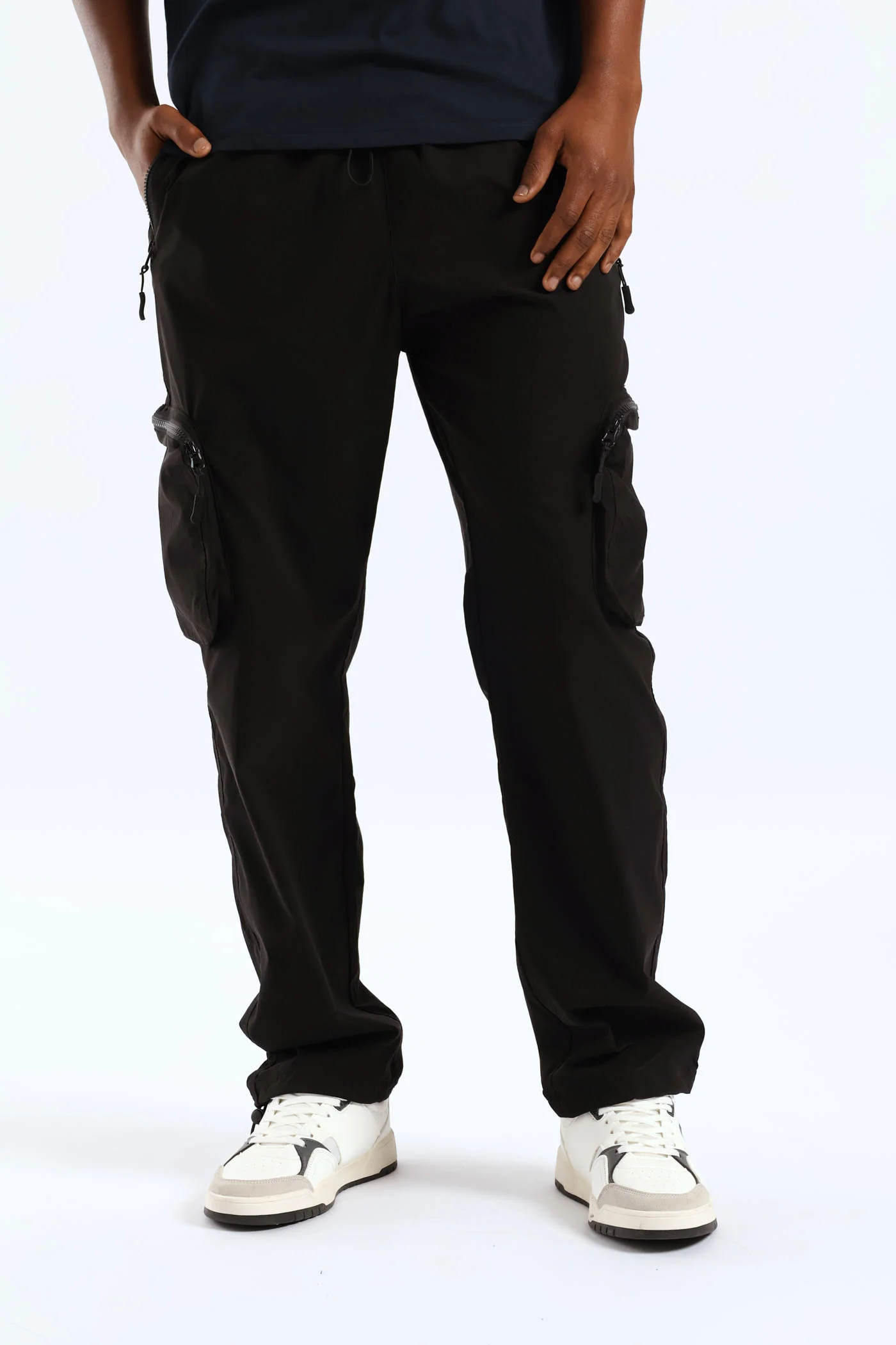 Nylon Zip Pocket Pant - Black - Image 2