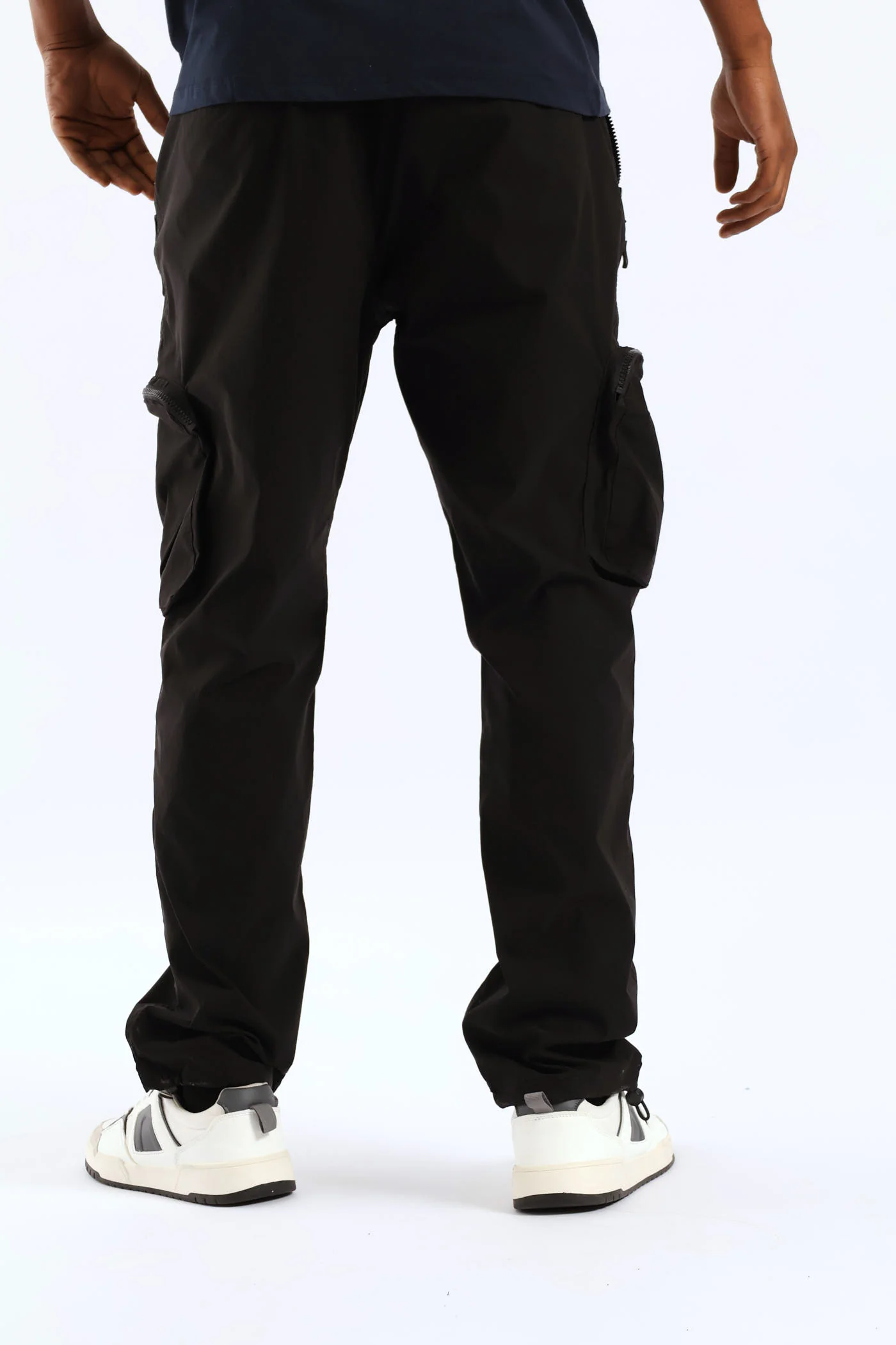Nylon Zip Pocket Pant - Black - Image 4