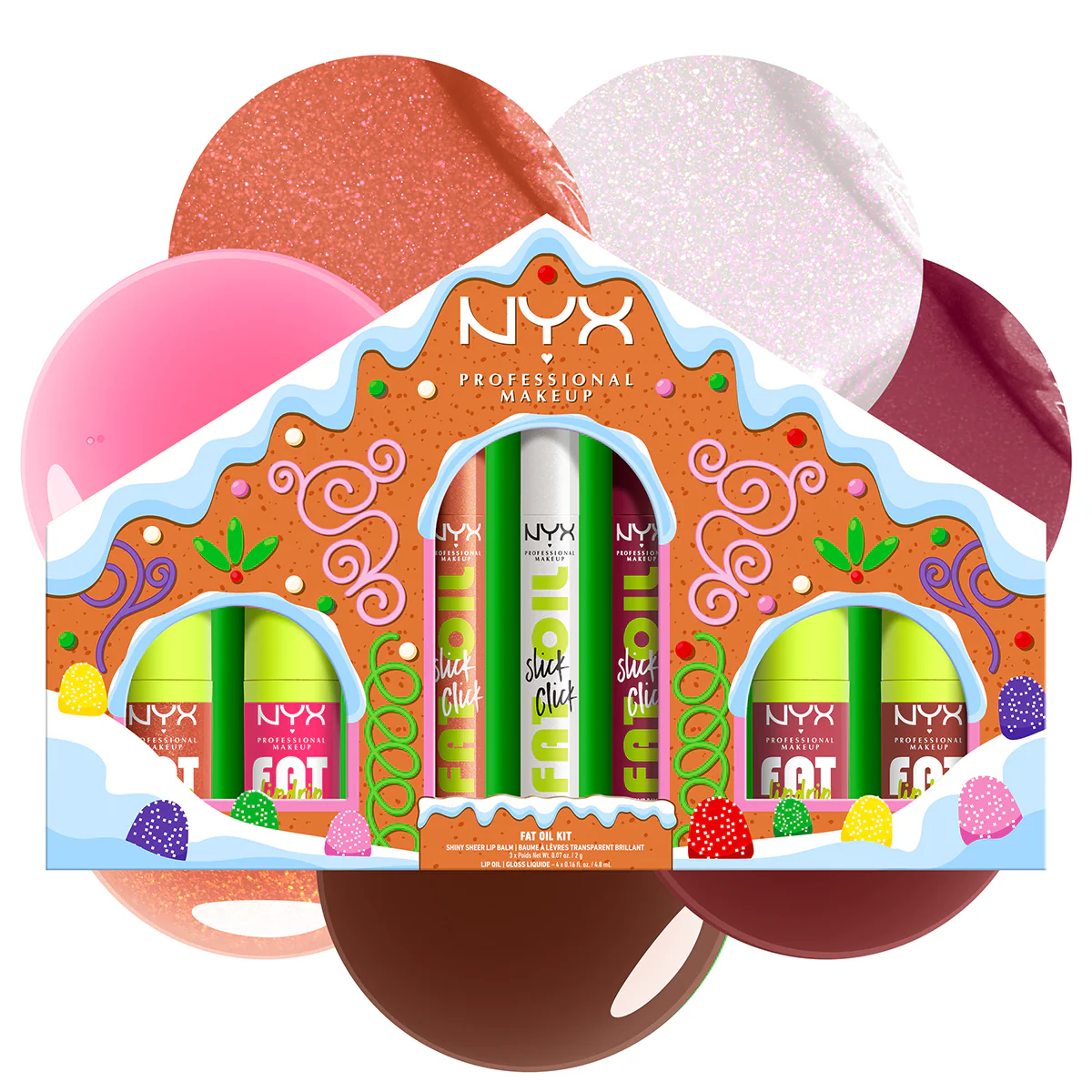 Holiday Fat Gingerbread House Lipgloss Set - Image 3