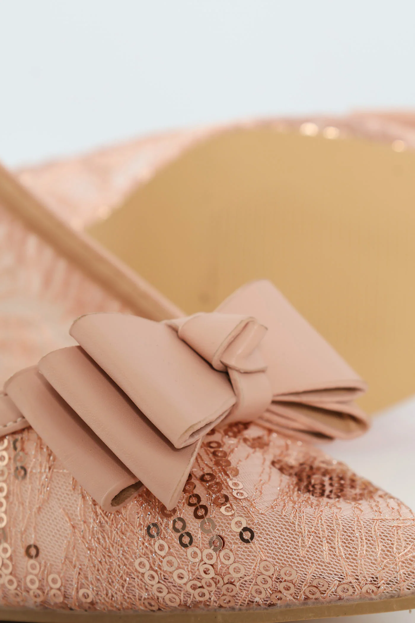 Occasion Mesh Bow Detail Heel - Nude - Image 2