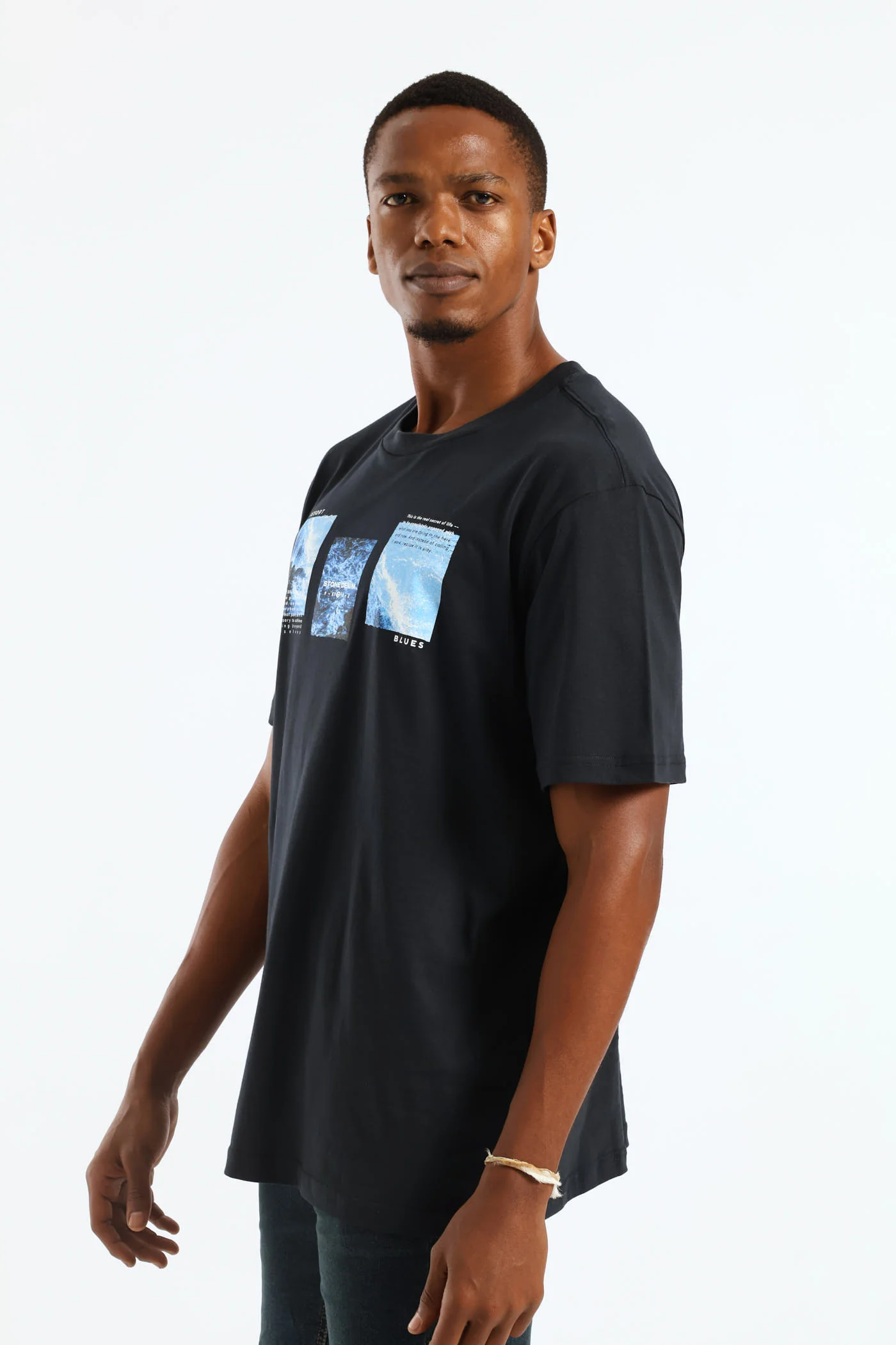 Ocean Photo Tee - Navy - Image 3