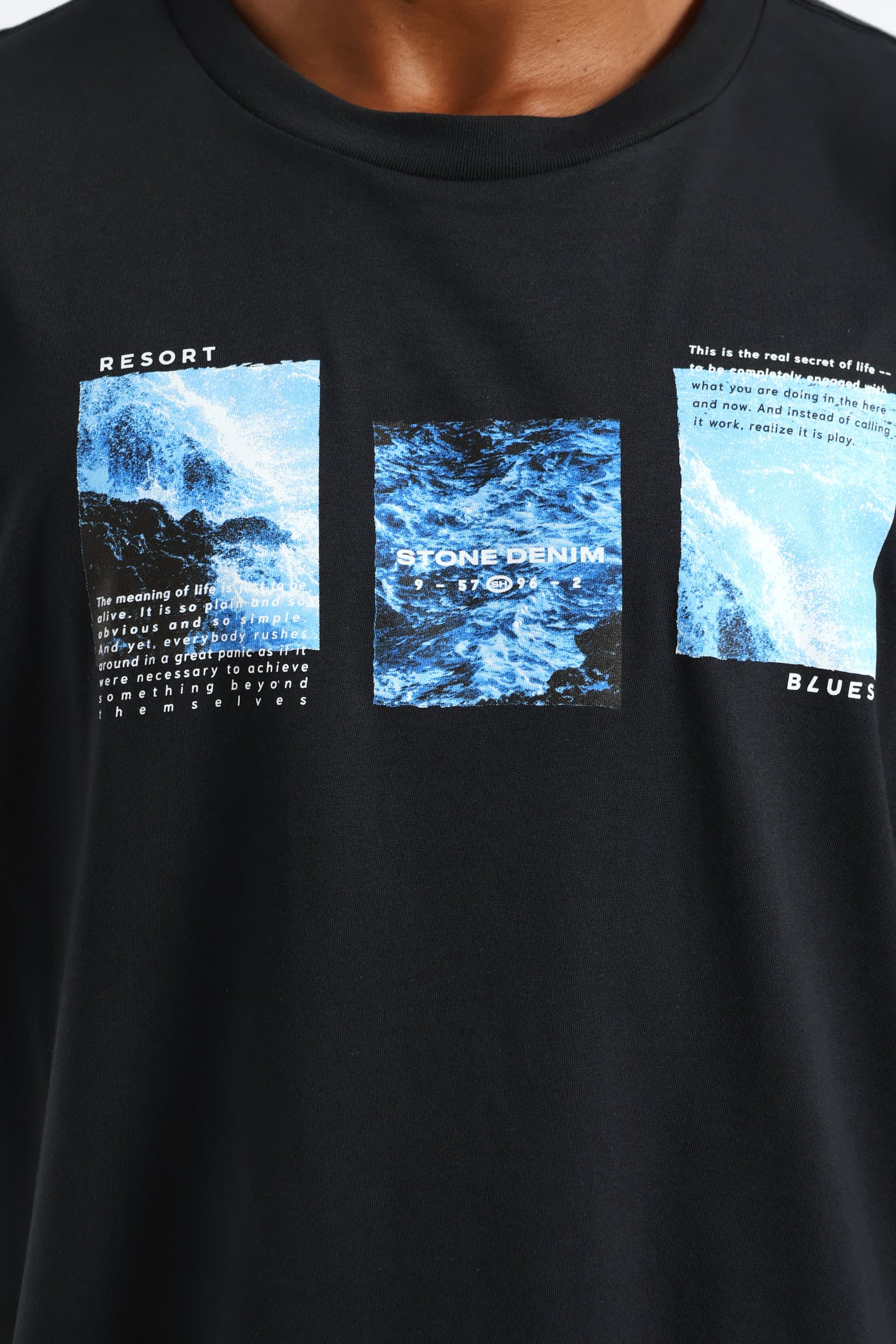 Ocean Photo Tee - Navy - Image 4