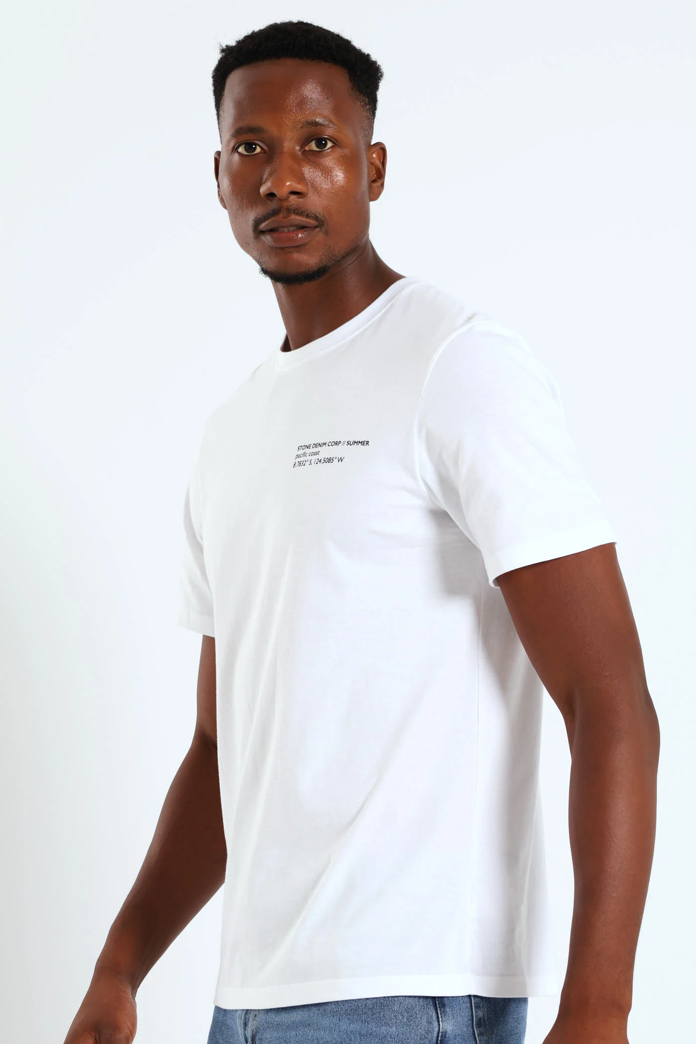 Ocean Speed Front & Back Tee - White - Image 3