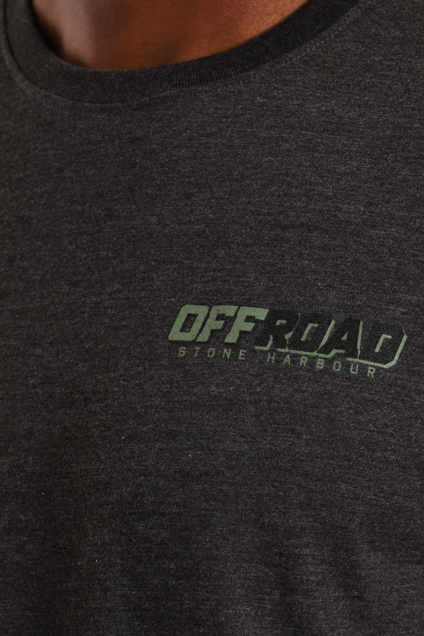 Off Road 4X4 Front & Back Tee - Charcoal Melange - Image 4