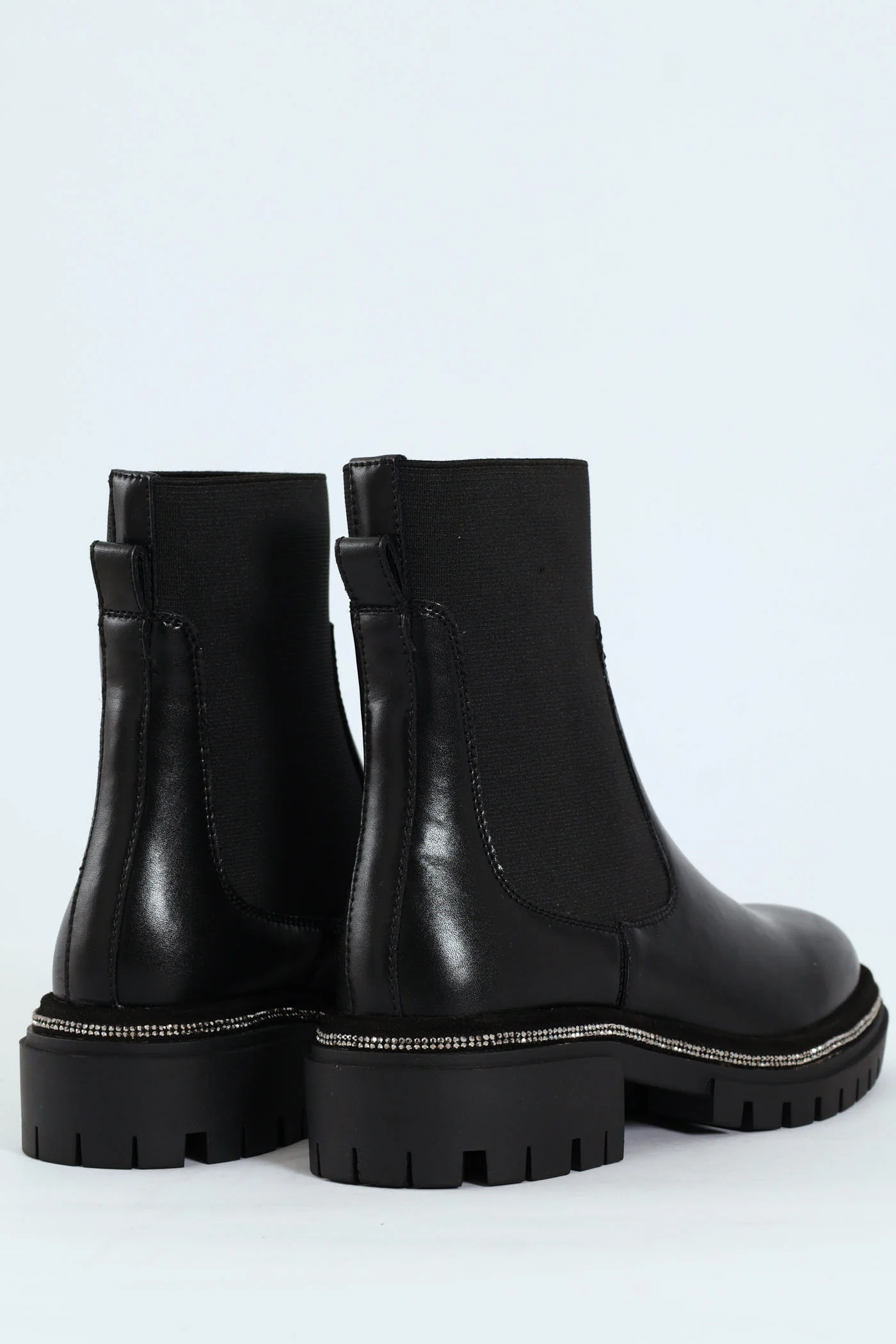 Offline Leather Knitted Sock Chelsea Boot - Black - Image 5