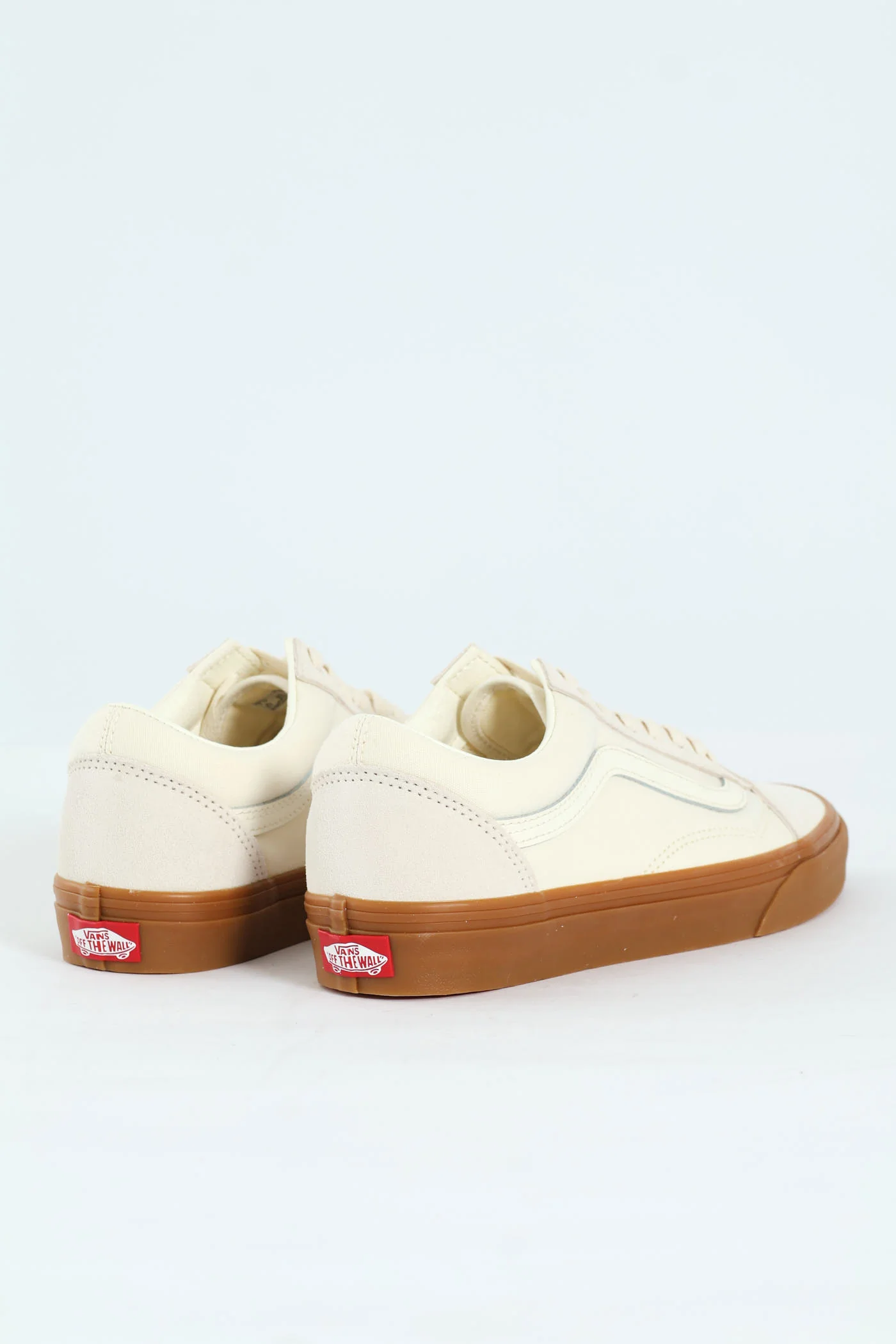Old Skool Vulcanised Lace Up Sneaker With Gum Sole - Off White - Image 2
